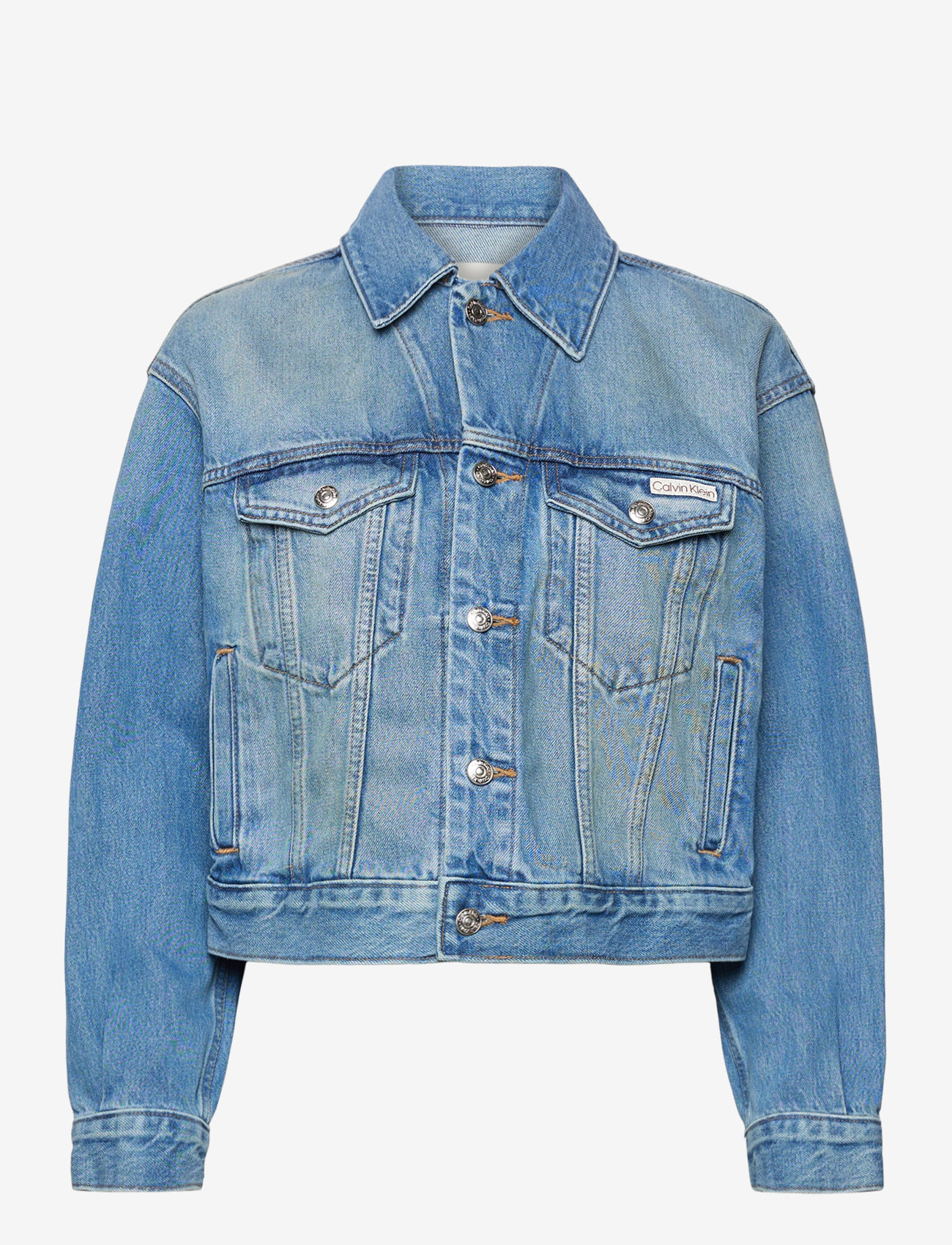 Calvin Klein Jeans - 90s TRUCKER JACKET GOLD DUST - spring jackets - gold dust - 1