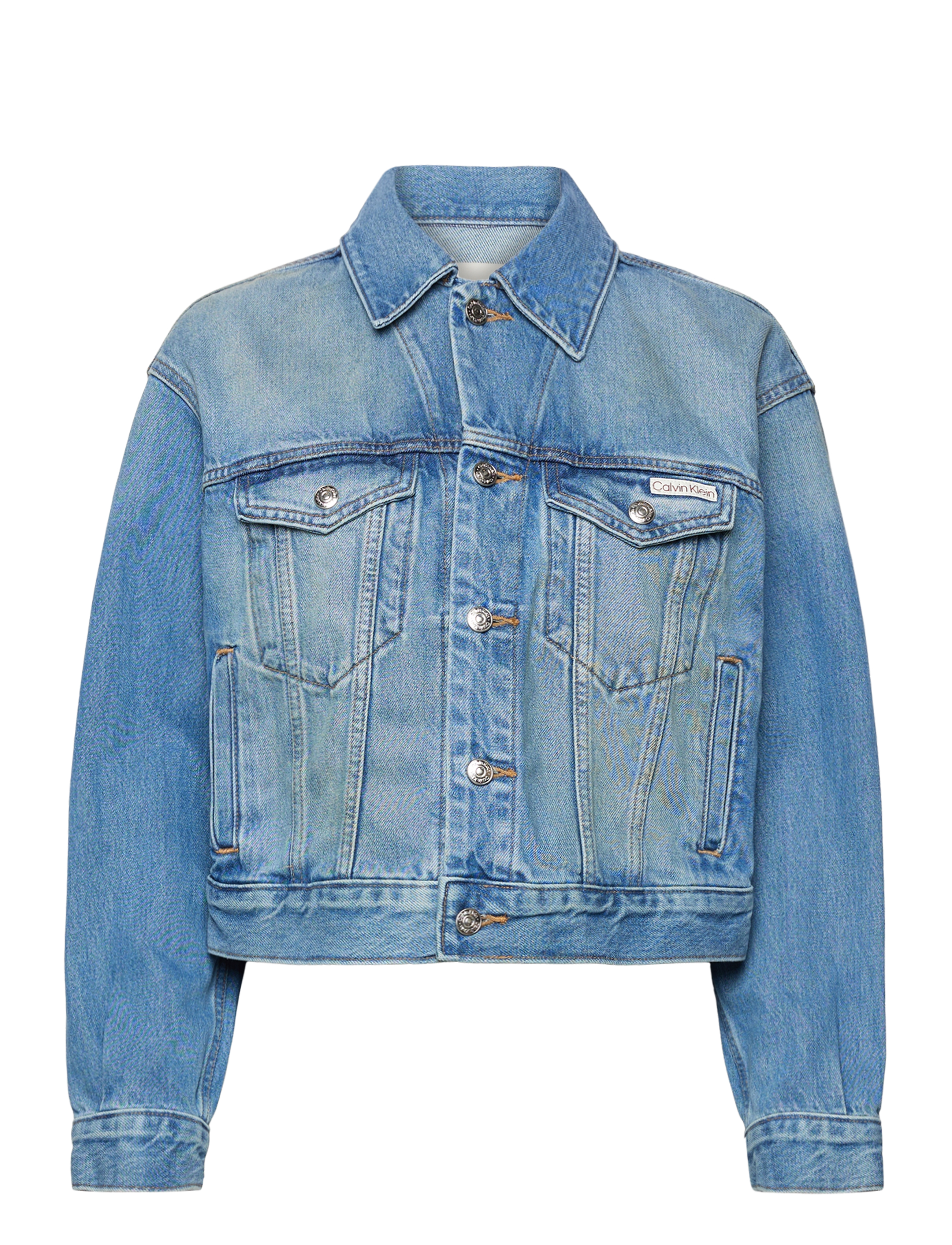 Calvin Klein Jeans 90s TRUCKER JACKET GOLD DUST - Jackor & Kappor - GOLD DUST / blue