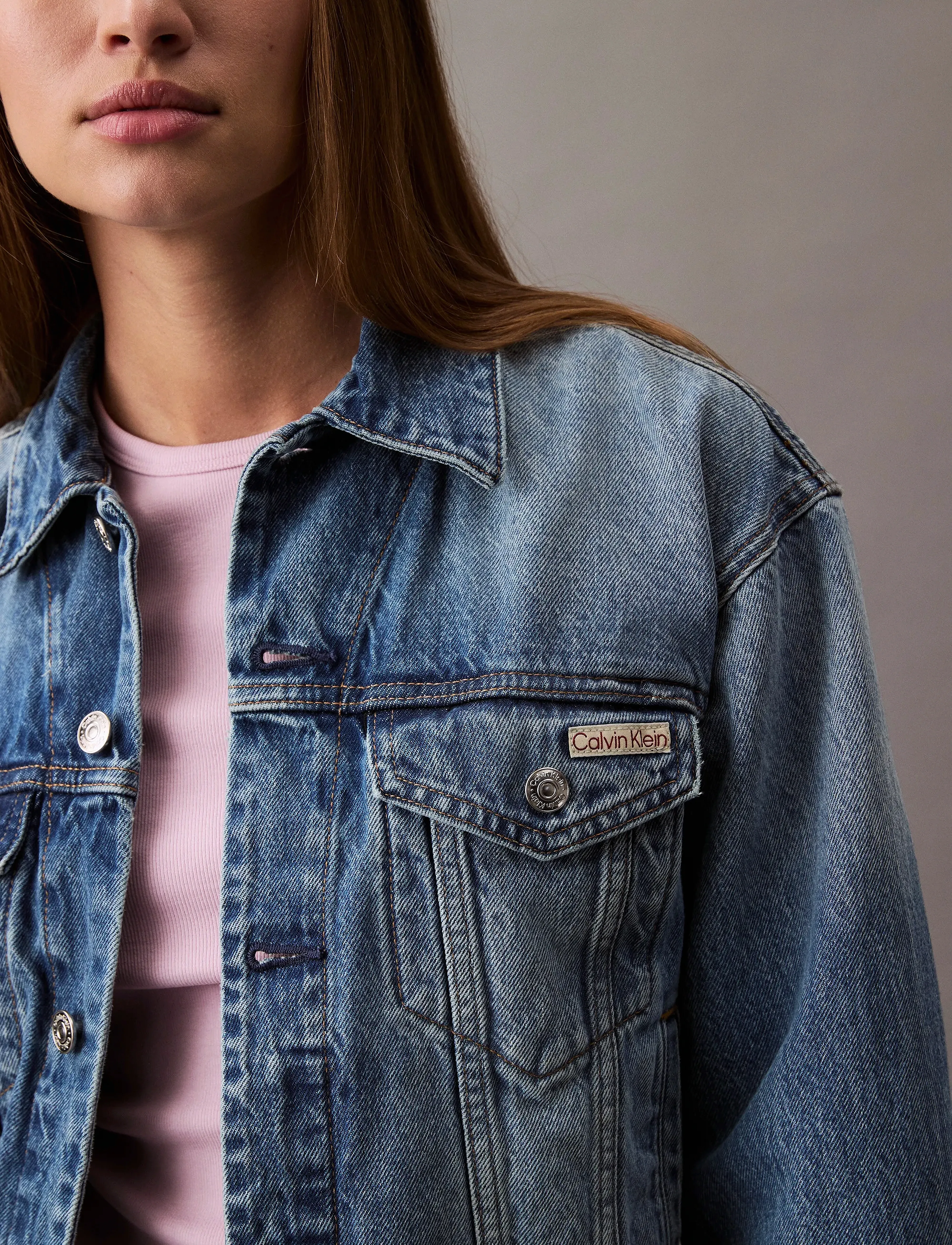 Calvin Klein Jeans - 90s TRUCKER JACKET GOLD DUST - lentejassen - gold dust - 3