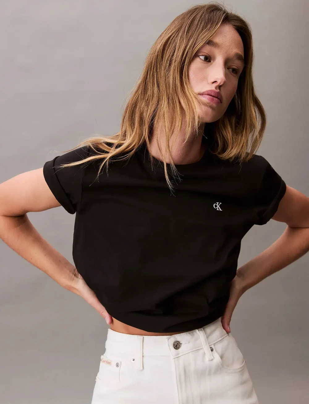 Calvin Klein Jeans - Archive Jersey Crew Tee EU - t-särgid - black - 2