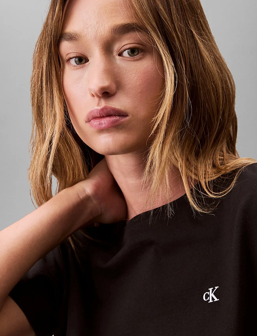 Calvin Klein Jeans - Archive Jersey Crew Tee EU - t-särgid - black - 4