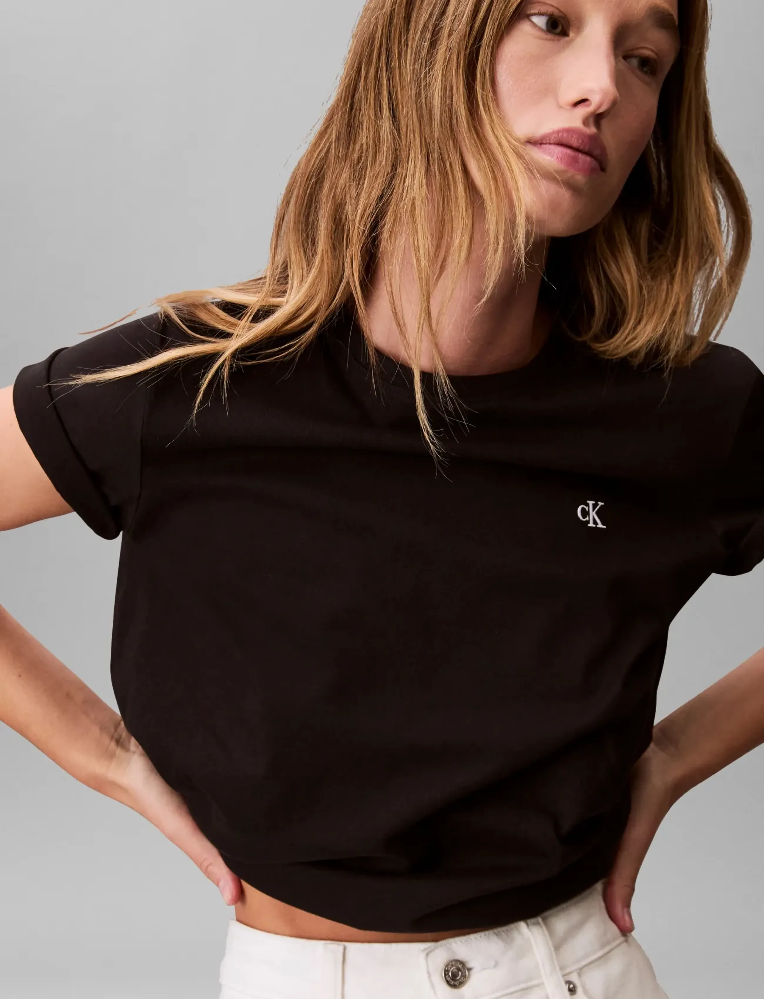 Calvin Klein Jeans - SS MONOGRAM CREW TEE - t-shirts - black - 5