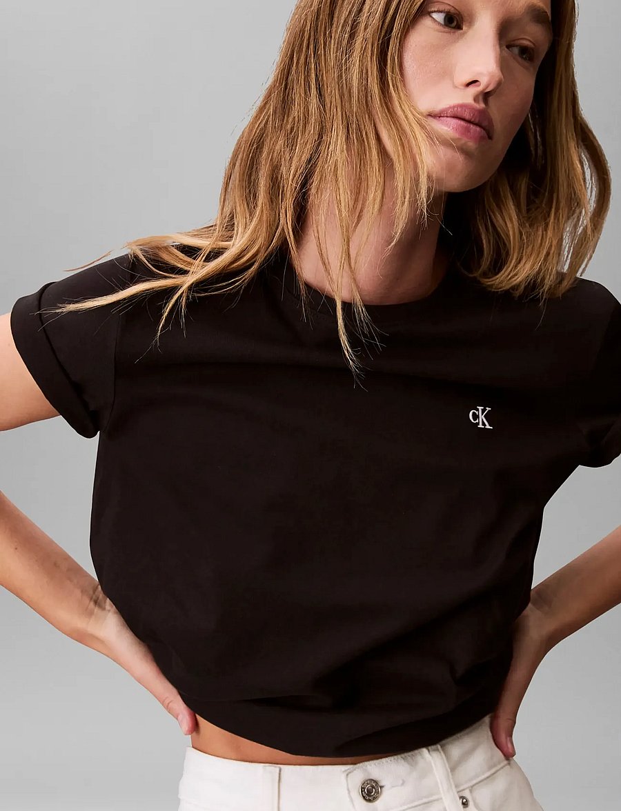 Calvin Klein Jeans - Archive Jersey Crew Tee EU - t-särgid - black - 5
