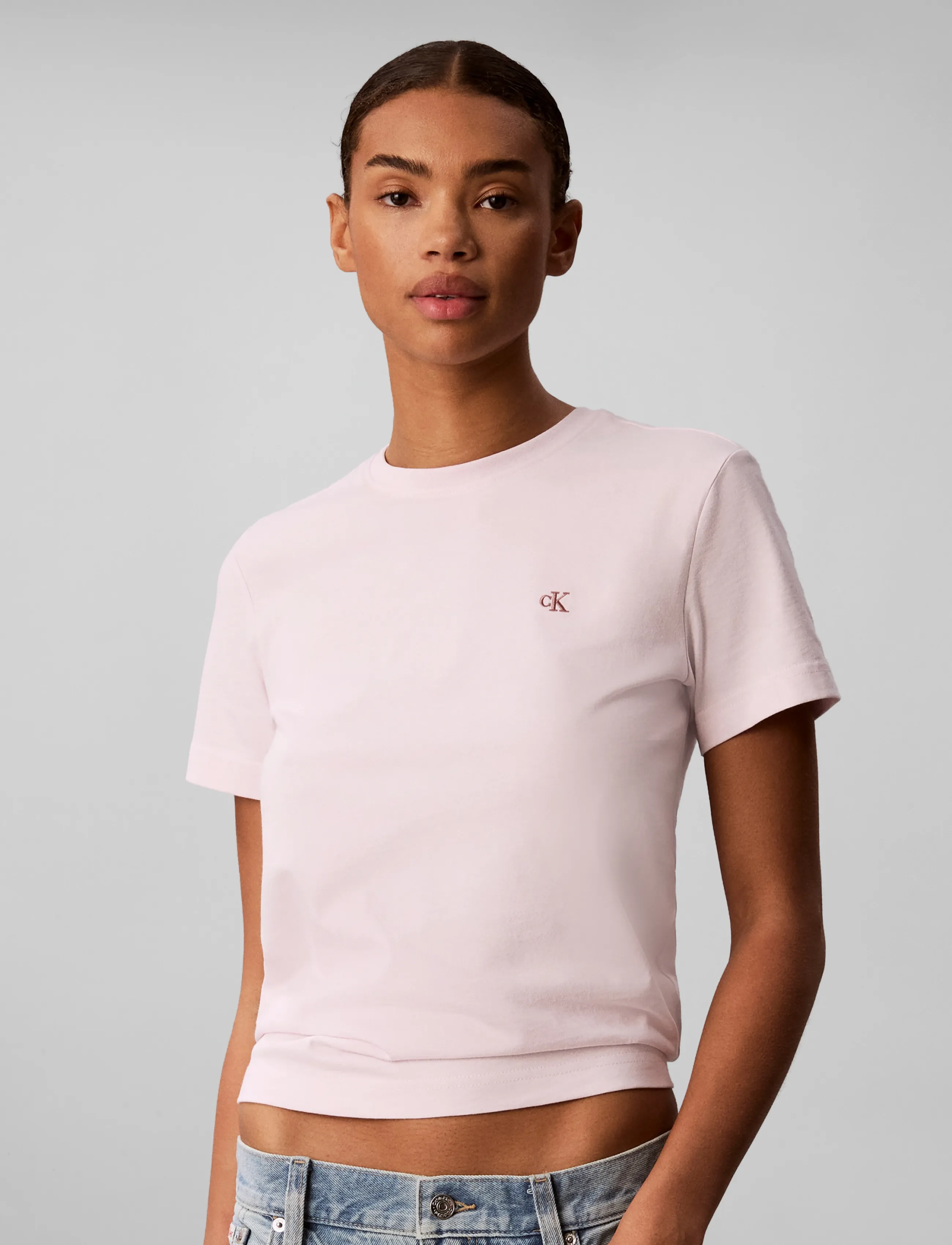 Calvin Klein Jeans - SS MONOGRAM CREW TEE - t-shirts - crystal blush - 3