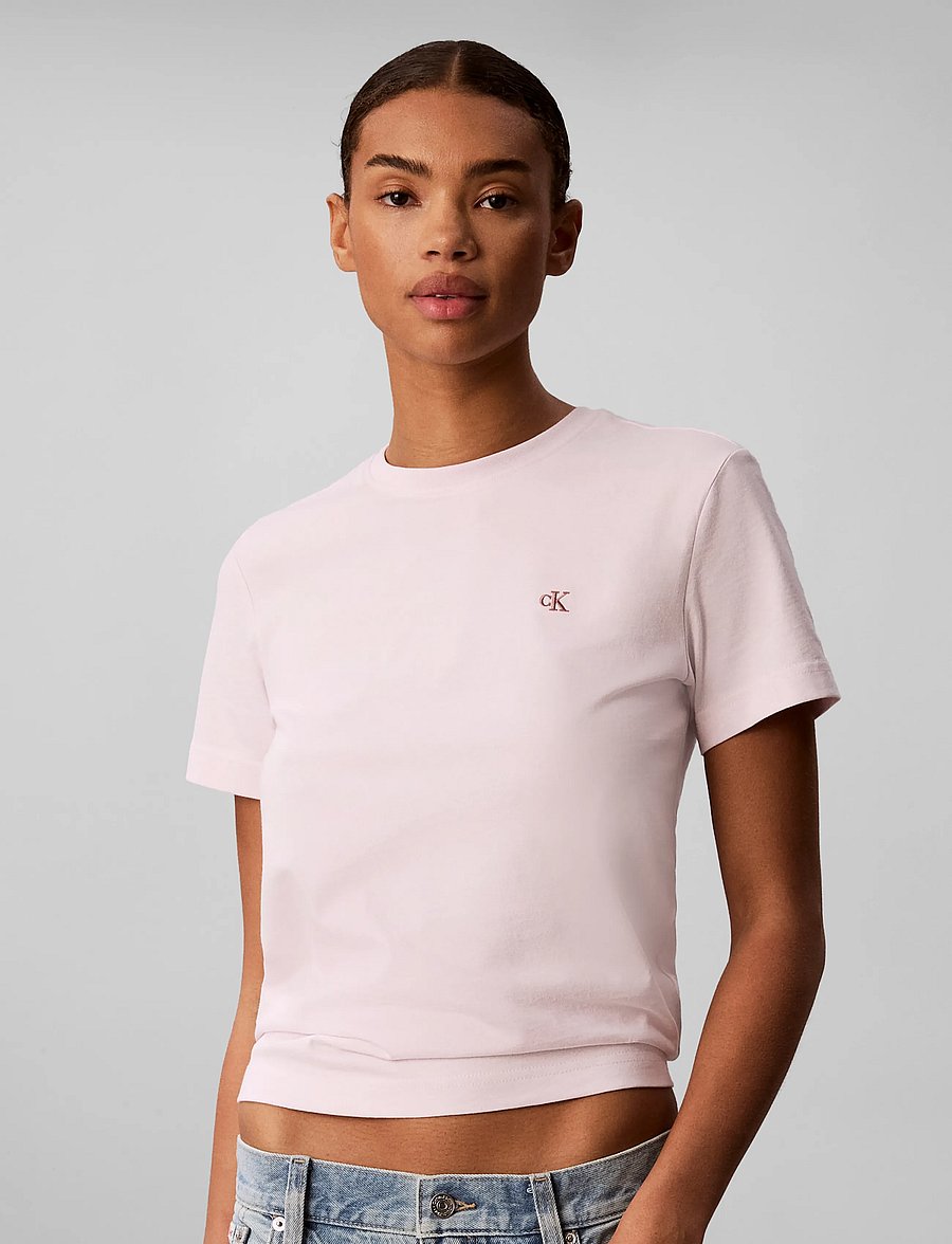 Calvin Klein Jeans - SS MONOGRAM CREW TEE - t-shirts - crystal blush - 3