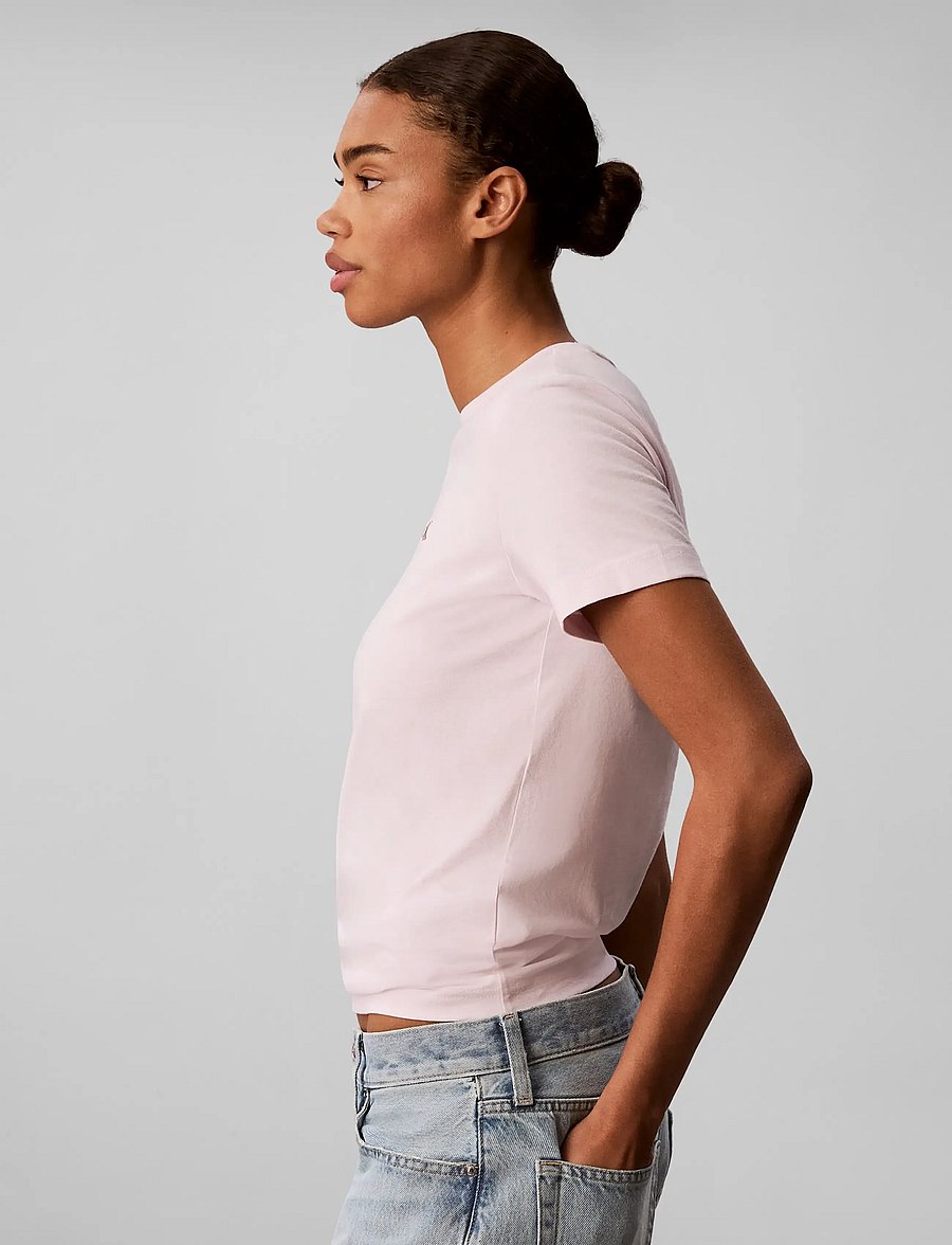 Calvin Klein Jeans - SS MONOGRAM CREW TEE - t-shirts - crystal blush - 5