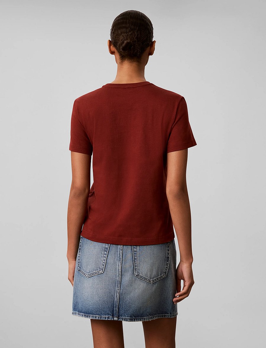 Calvin Klein Jeans - SS MONOGRAM CREW TEE - t-särgid - fired brick - 2