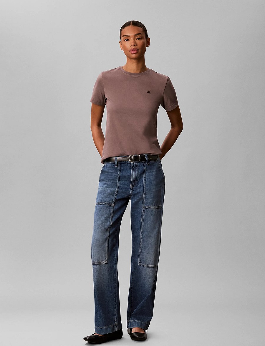 Calvin Klein Jeans - Archive Jersey Crew Tee EU - t-särgid - iron - 0