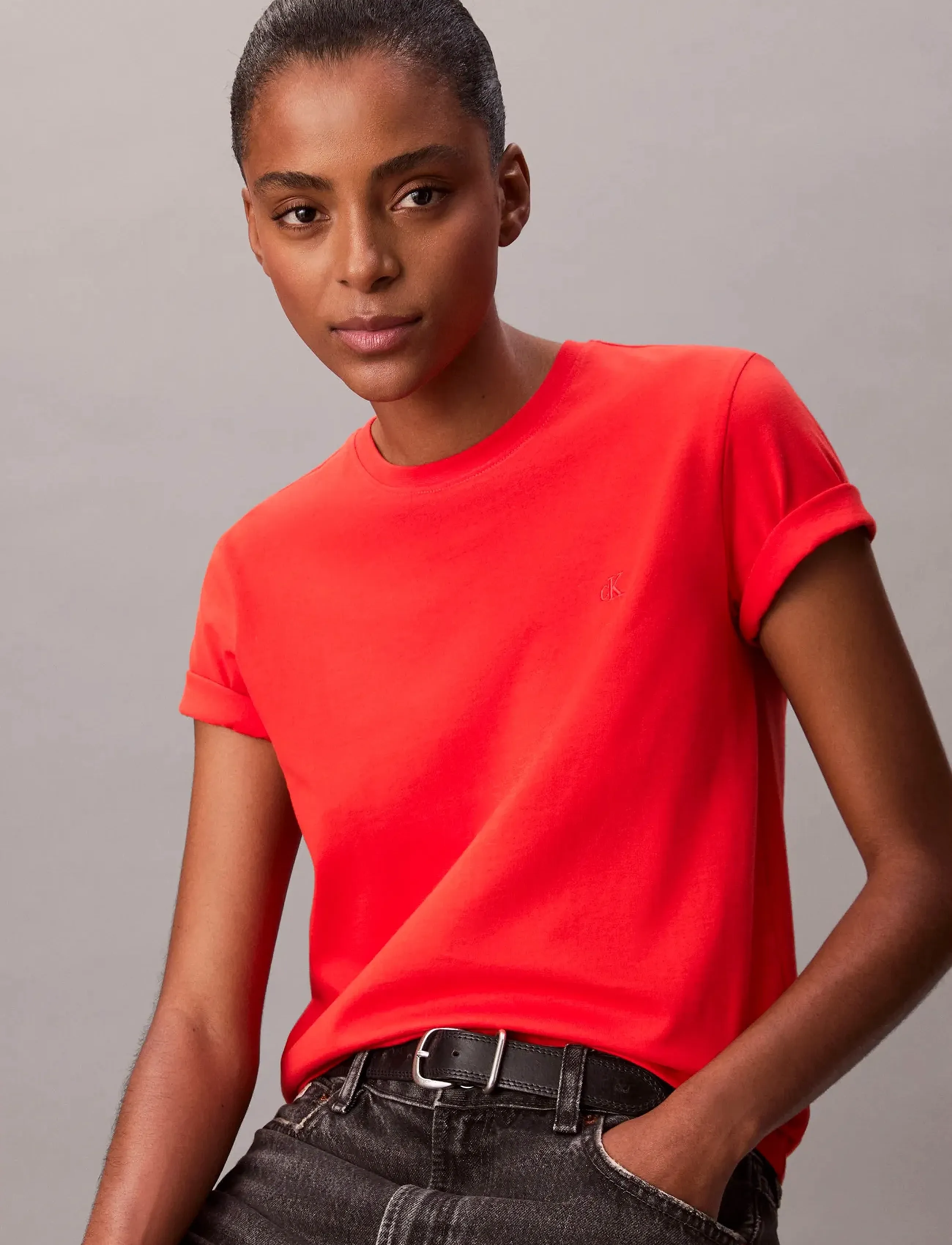 Calvin Klein Jeans - SS MONOGRAM CREW TEE - t-shirts - tuscan terra cotta - 3