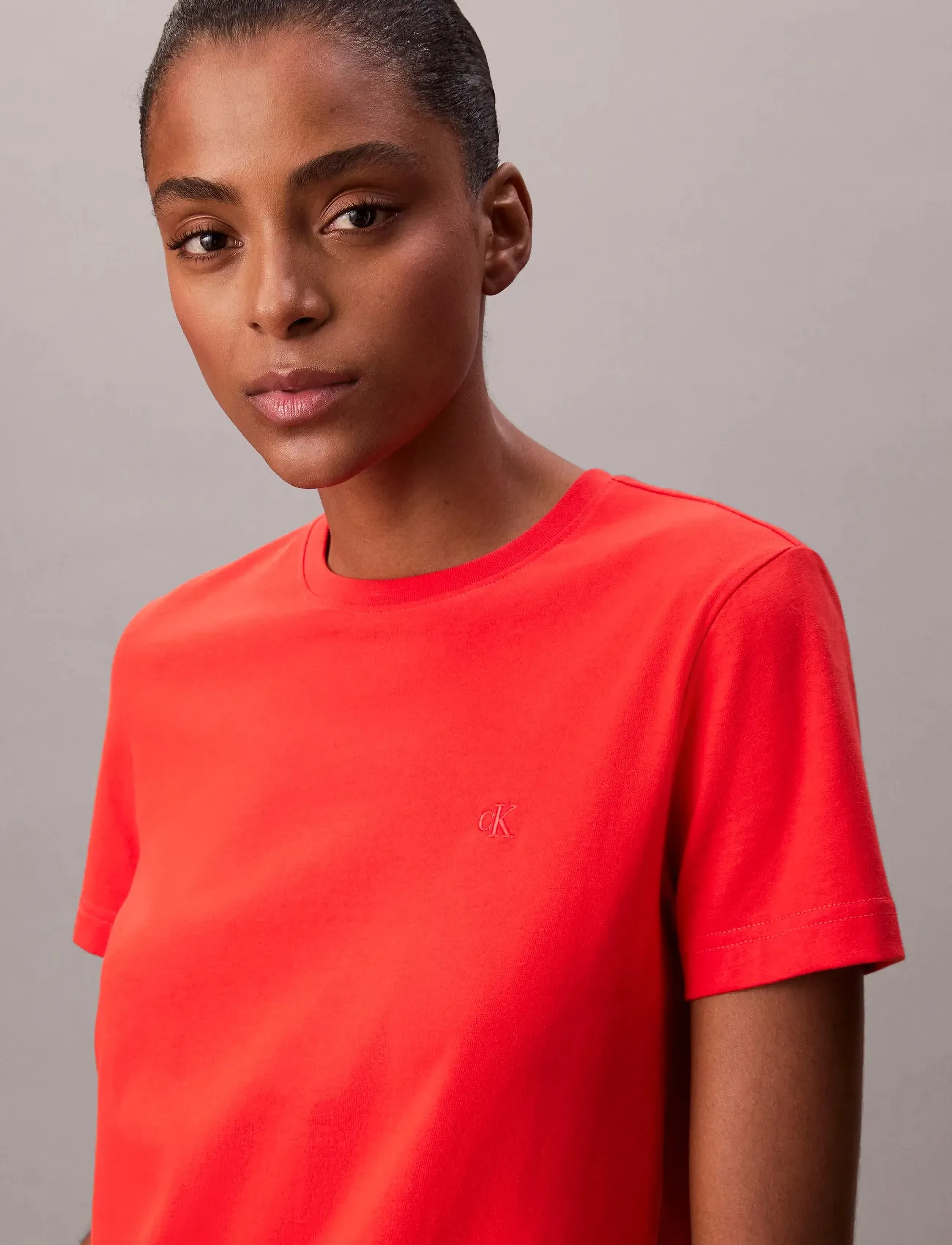 Calvin Klein Jeans - SS MONOGRAM CREW TEE - t-shirts - tuscan terra cotta - 4