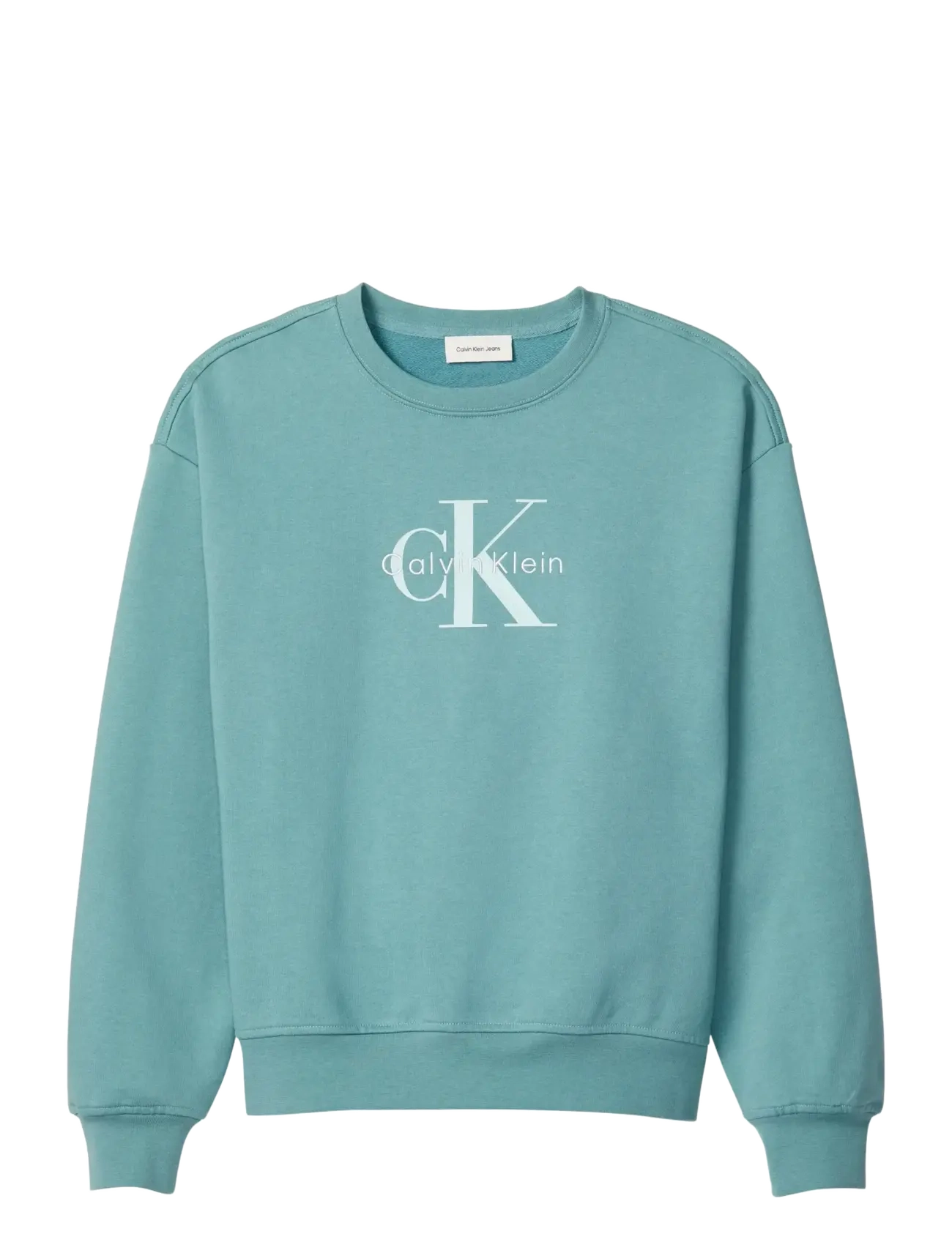 Calvin Klein Jeans LS MONOLOGO FRENCH TERRY RLXD CR - Sweatshirts - ARCTIC / blue
