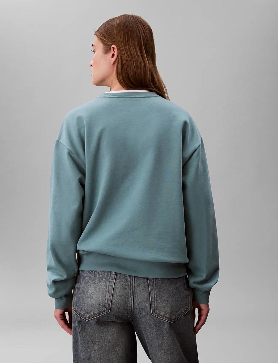 Calvin Klein Jeans - LS MONOLOGO FRENCH TERRY RLXD CR - everyday style - arctic - 2