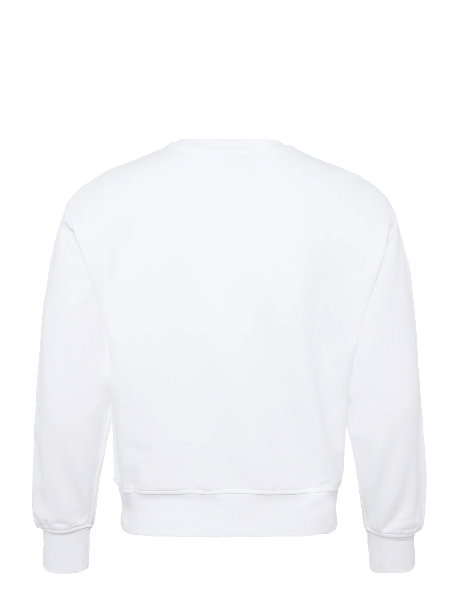 Calvin Klein Jeans - LS MONOLOGO FRENCH TERRY RLXD CR - sweatshirts - bright white - 1