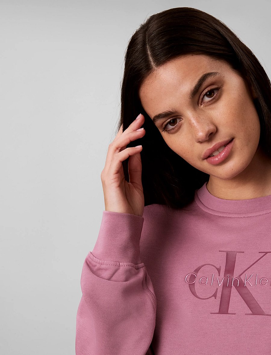 Calvin Klein Jeans - LS MONOLOGO FRENCH TERRY RLXD CR - hverdags stil - dusky orchid - 4
