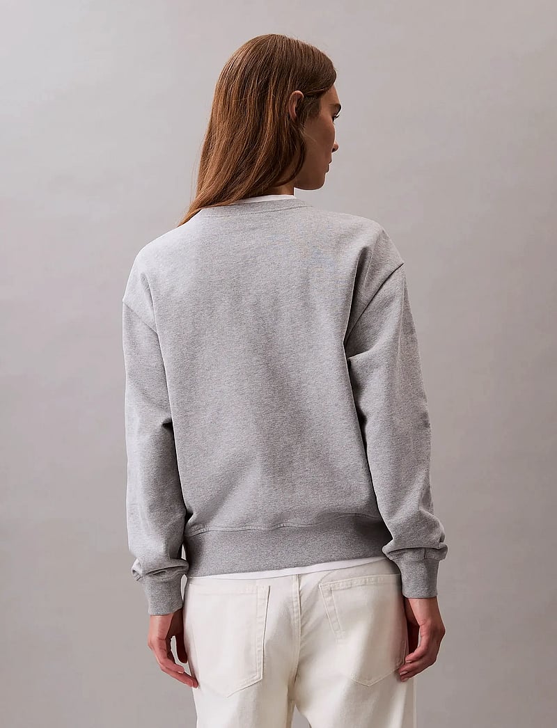 Calvin Klein Jeans - LS MONOLOGO FRENCH TERRY RLXD CR - hverdags stil - heroic grey heather - 5