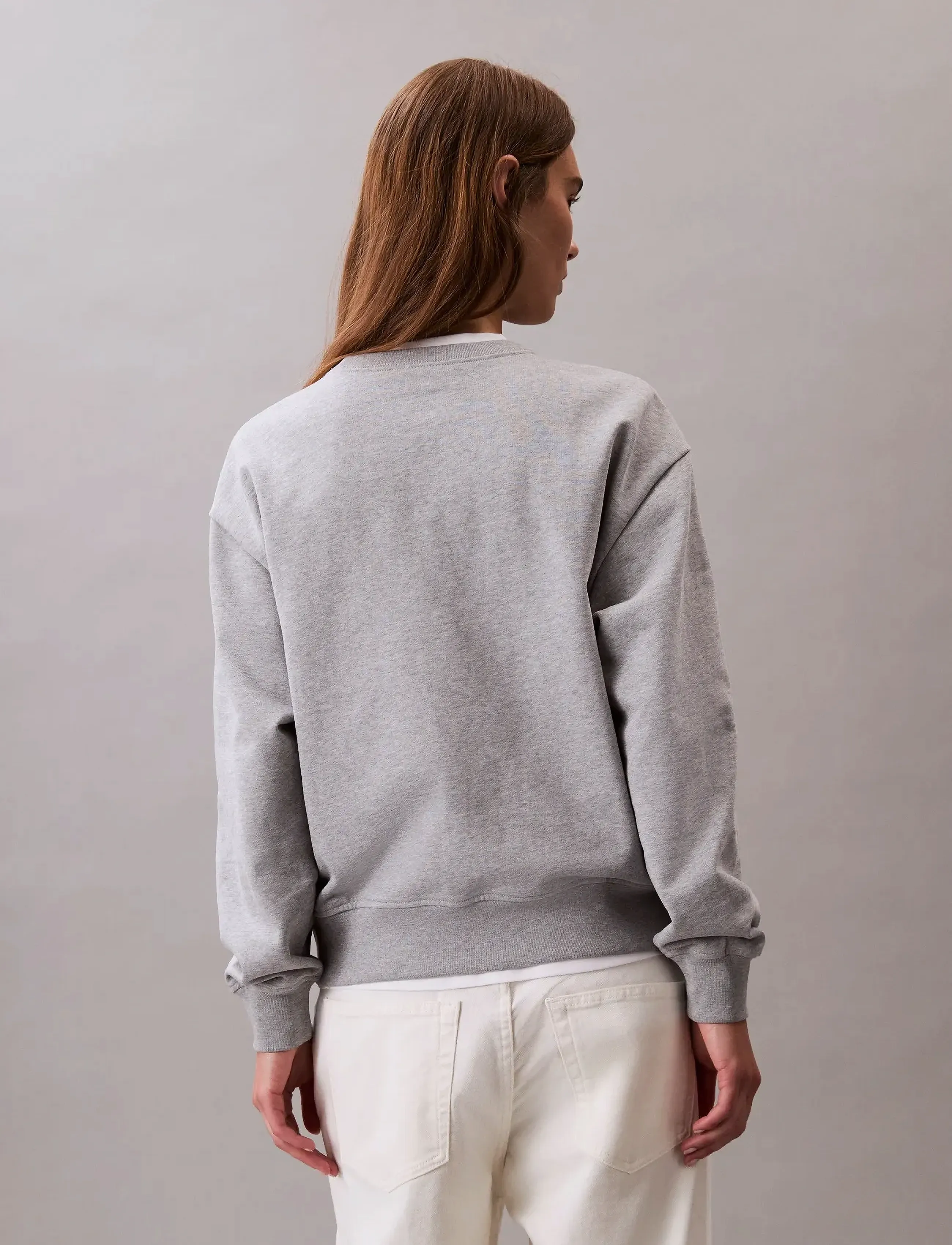 Calvin Klein Jeans - LS MONOLOGO FR TERRY RLXD CREW - sweatshirts - heroic grey heather - 5