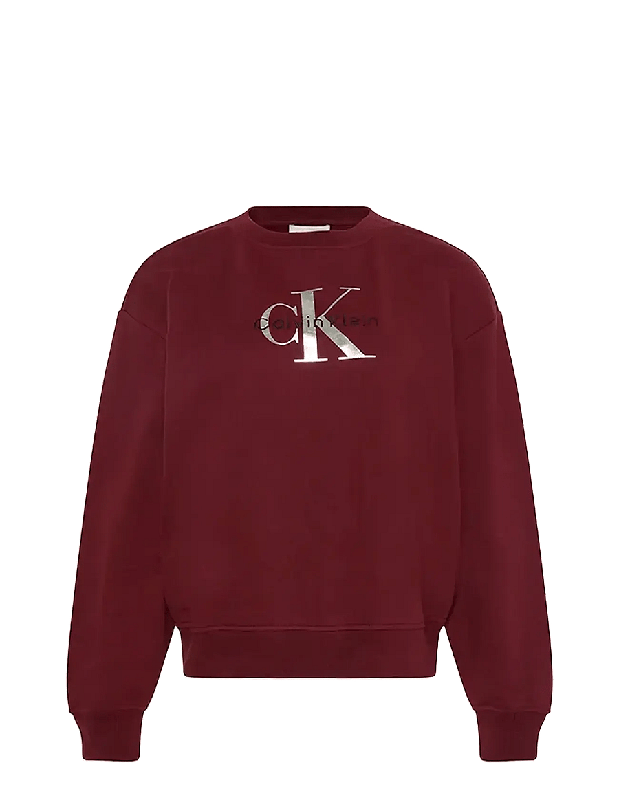 Calvin Klein Jeans - LS MONOLOGO FRENCH TERRY RLXD CR - sweatshirts - renaissance red - 1