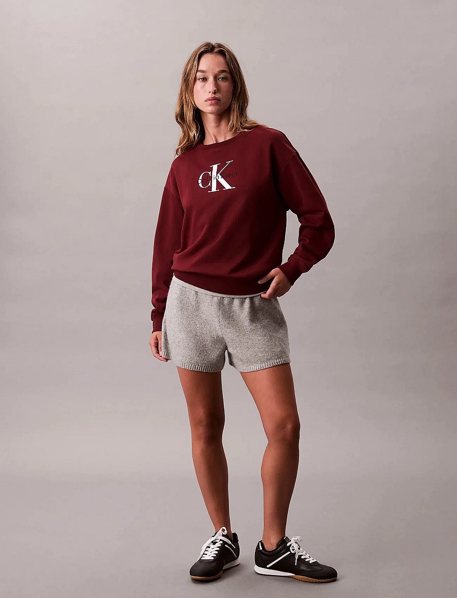 Calvin Klein Jeans - LS MONOLOGO FRENCH TERRY RLXD CR - sweatshirts - renaissance red - 3