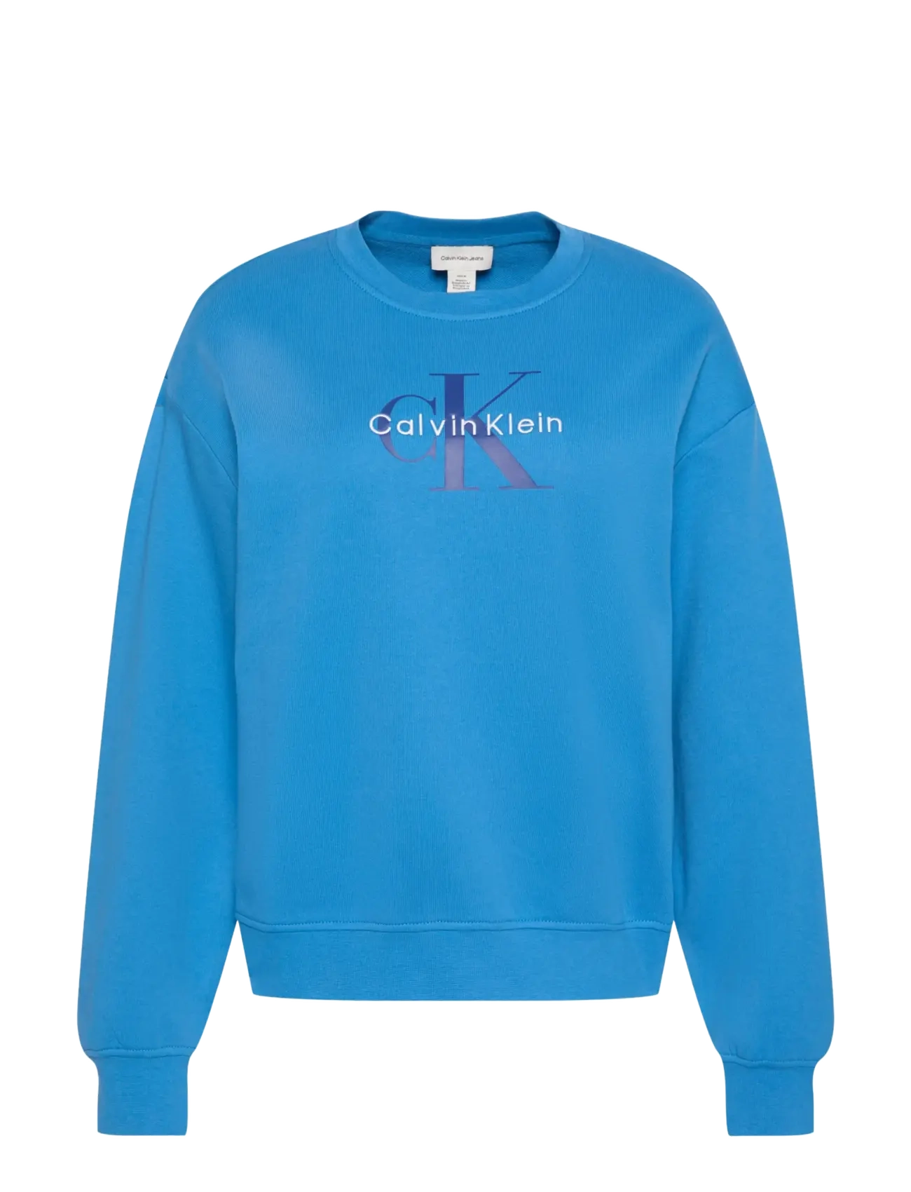 Calvin Klein Jeans LS MONOLOGO FRENCH TERRY RLXD CR - Clothing - WINTER BLUE / blue