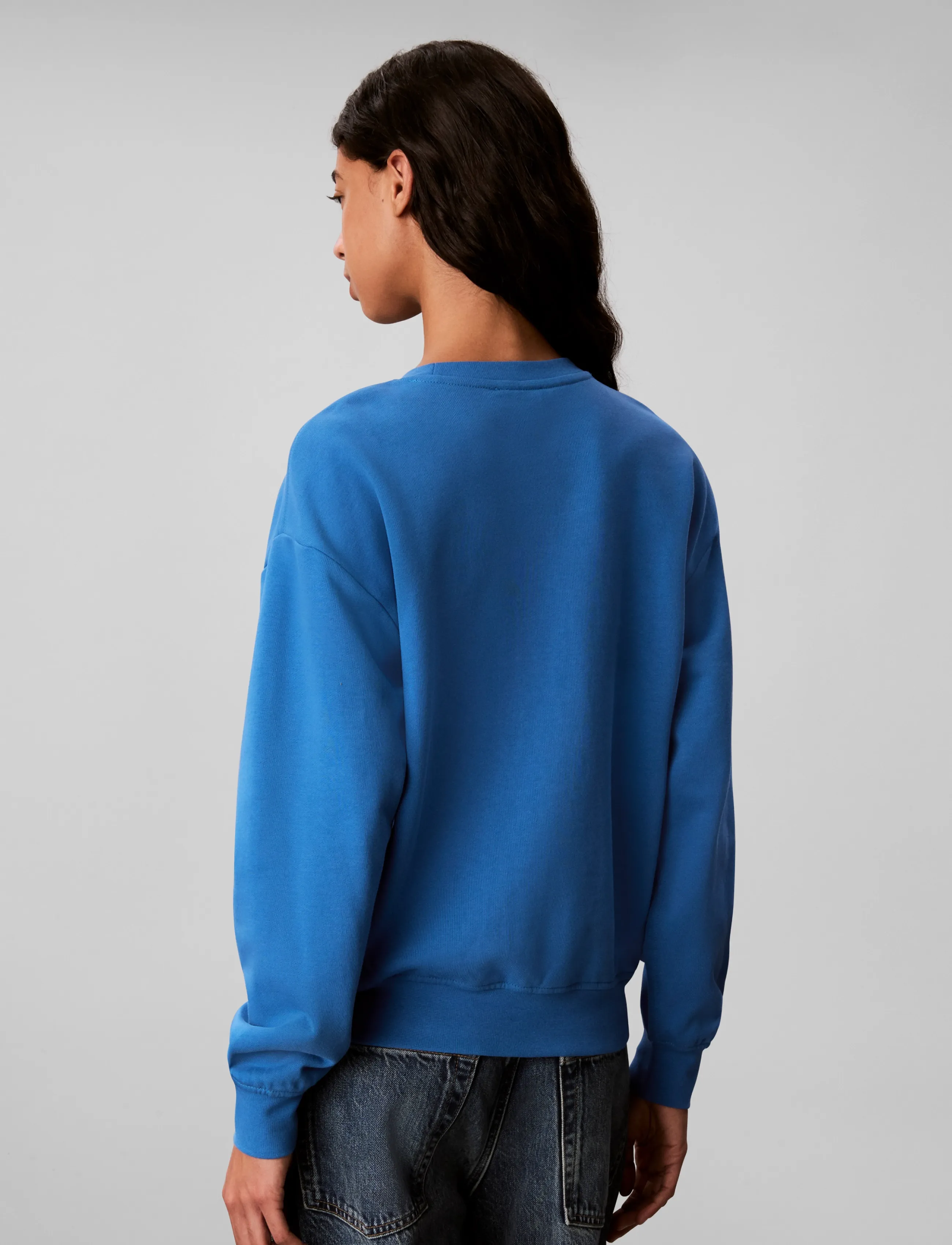 Calvin Klein Jeans - LS MONOLOGO FRENCH TERRY RLXD CR - everyday style - winter blue - 2