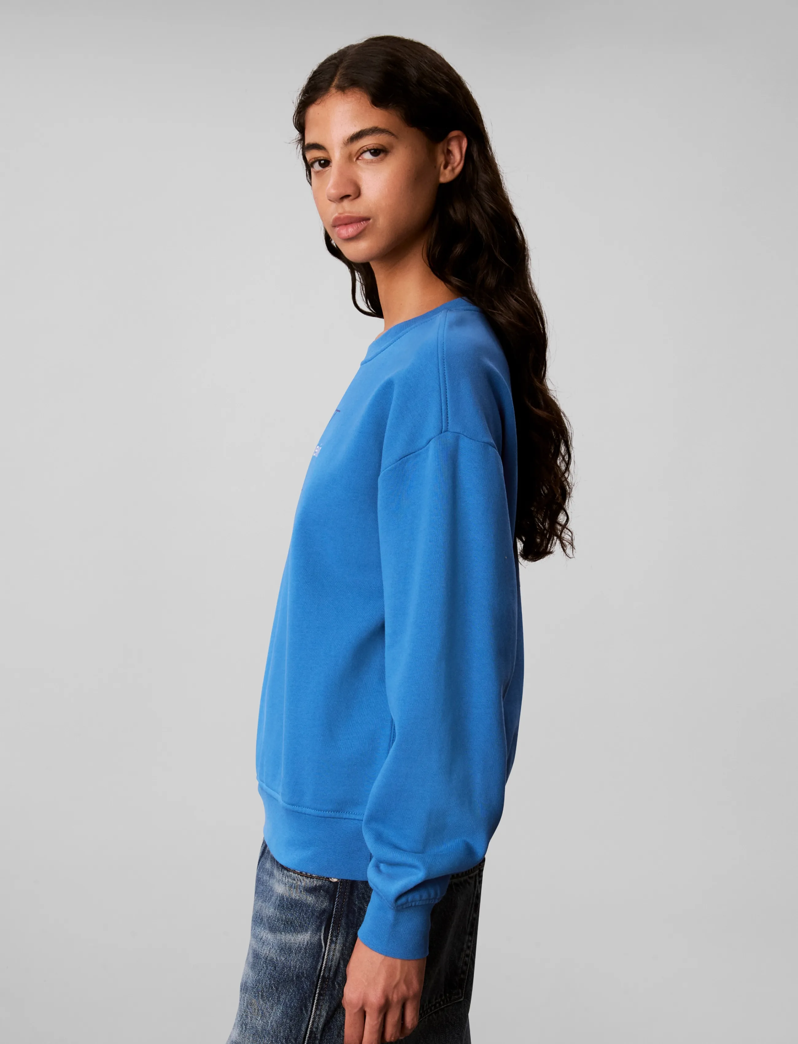 Calvin Klein Jeans - LS MONOLOGO FRENCH TERRY RLXD CR - everyday style - winter blue - 5
