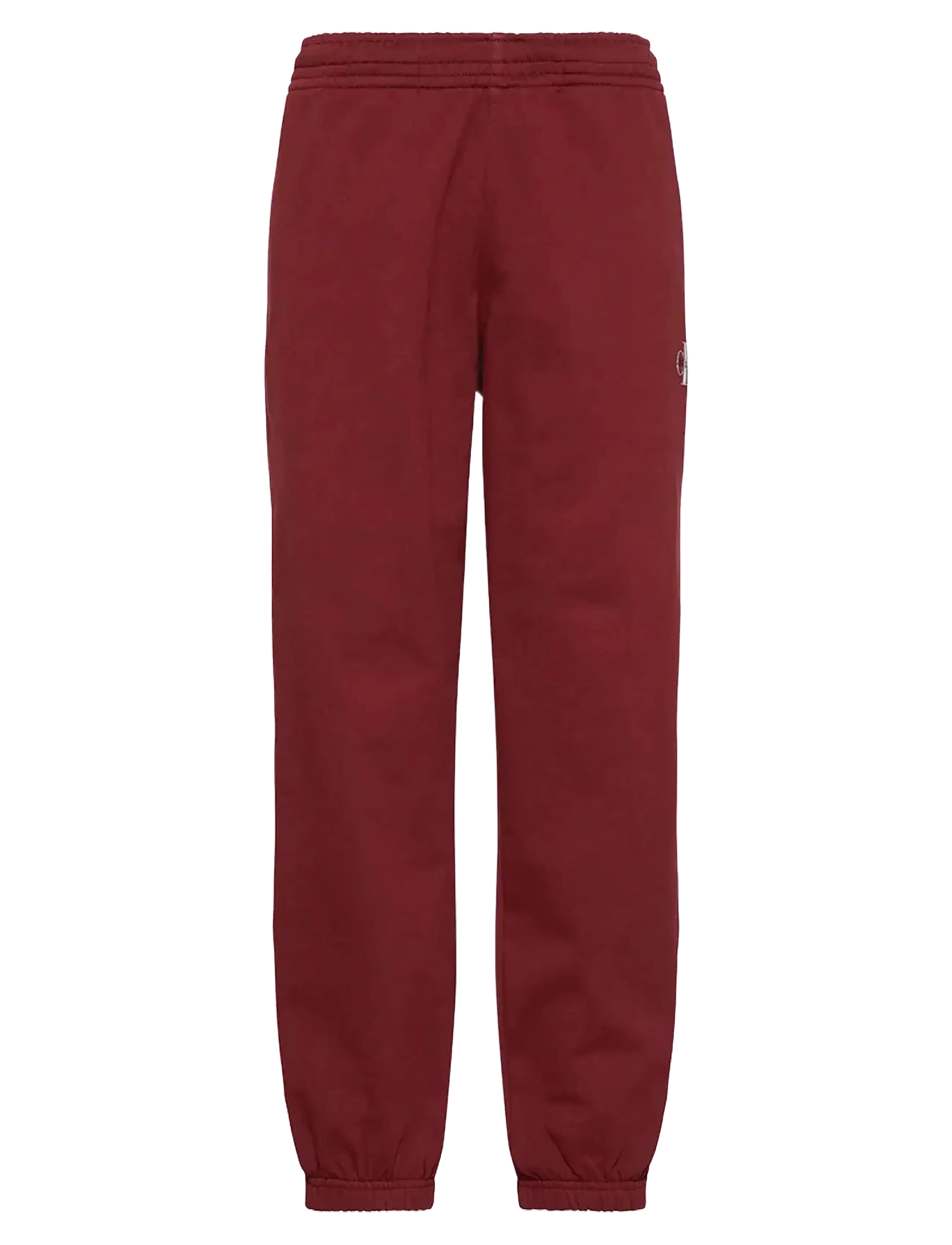Calvin Klein Jeans MONOLOGO FRENCH TERRY JOGGER - Joggebukser - RENAISSANCE RED / burgundy