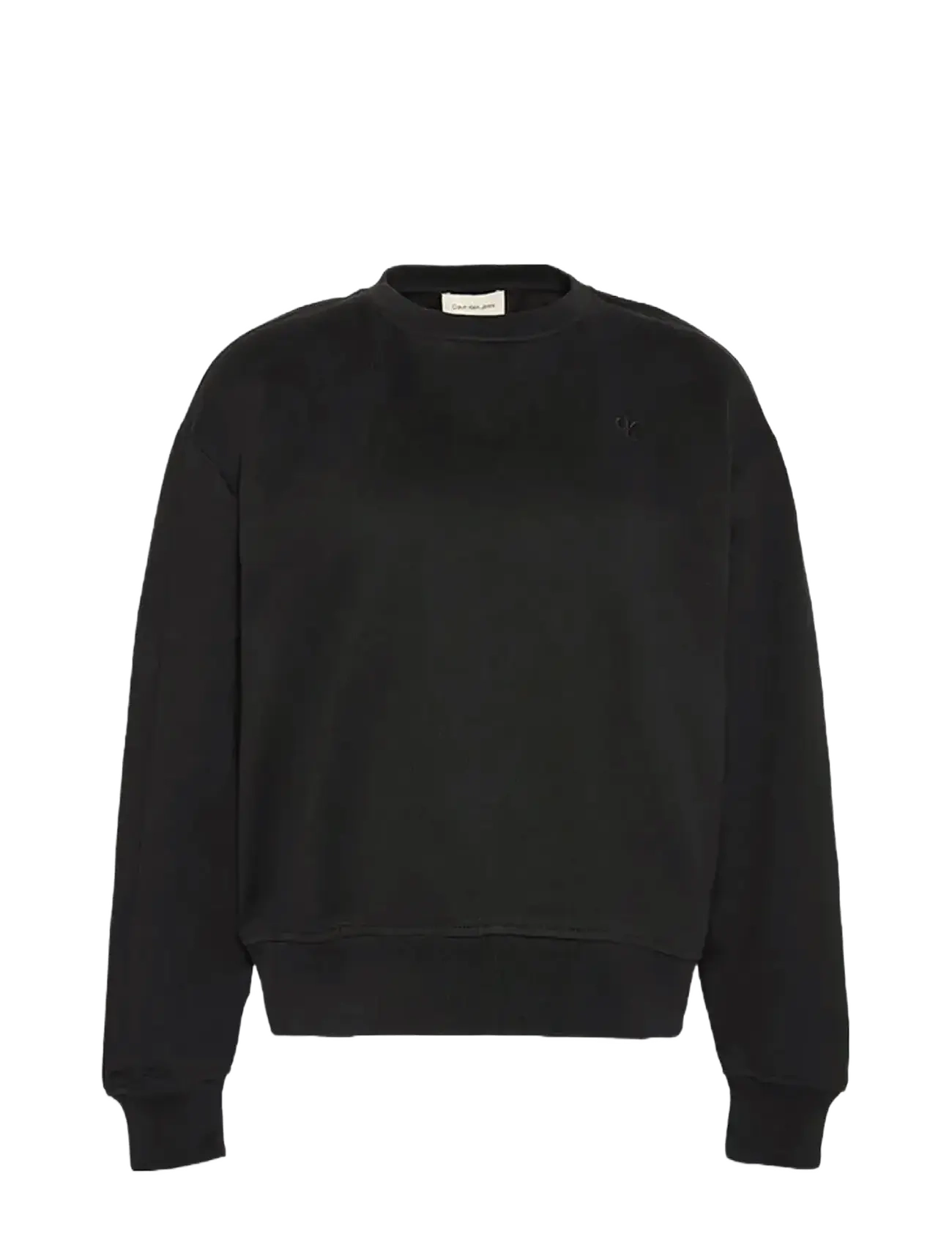 Calvin Klein Jeans LS ARCHIVE LOGO FRENCH TERRY RLX - Calvin Klein - BLACK / black