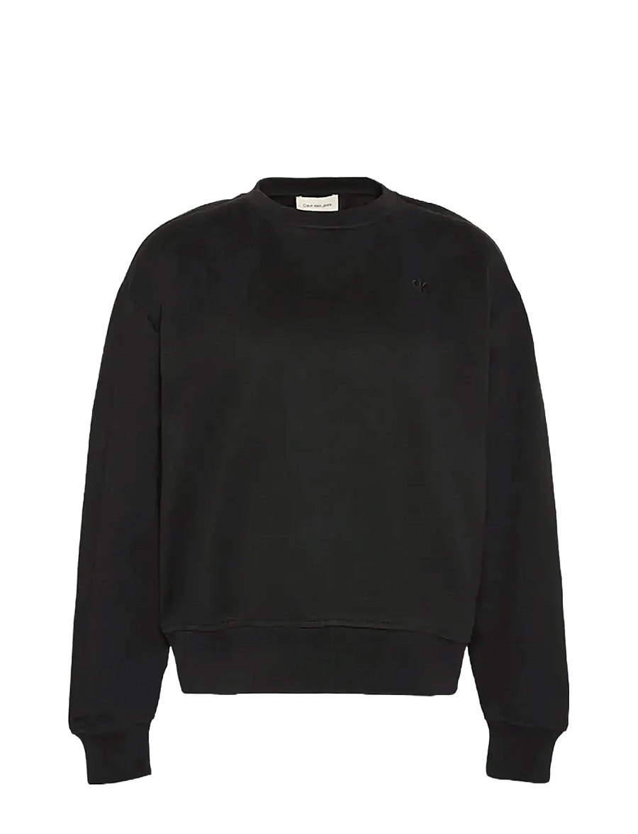 Calvin Klein Jeans - LS ARCHIVE LOGO FRENCH TERRY RLX - vardagsstil - black - 1