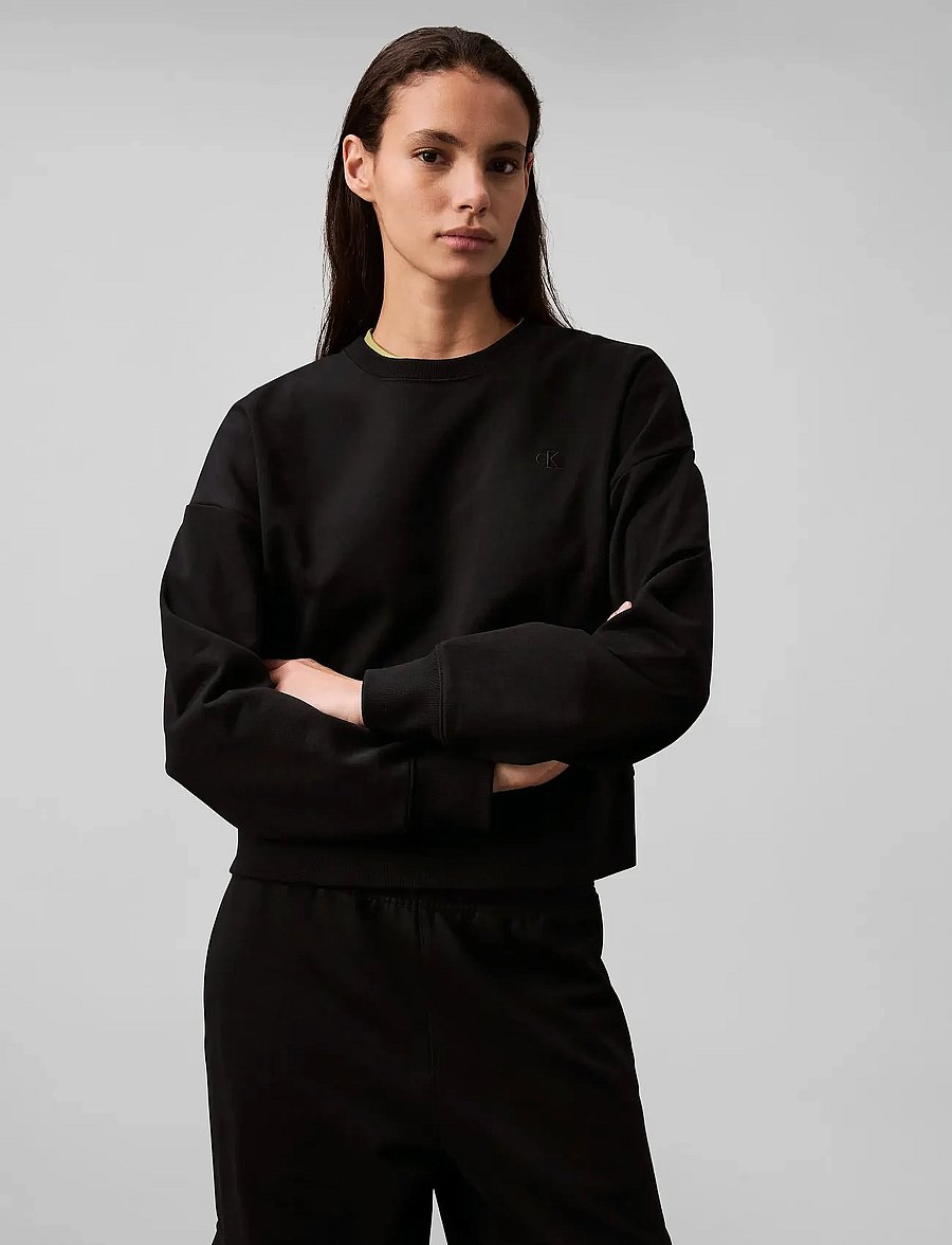 Calvin Klein Jeans - LS ARCHIVE LOGO FRENCH TERRY RLX - vardagsstil - black - 4
