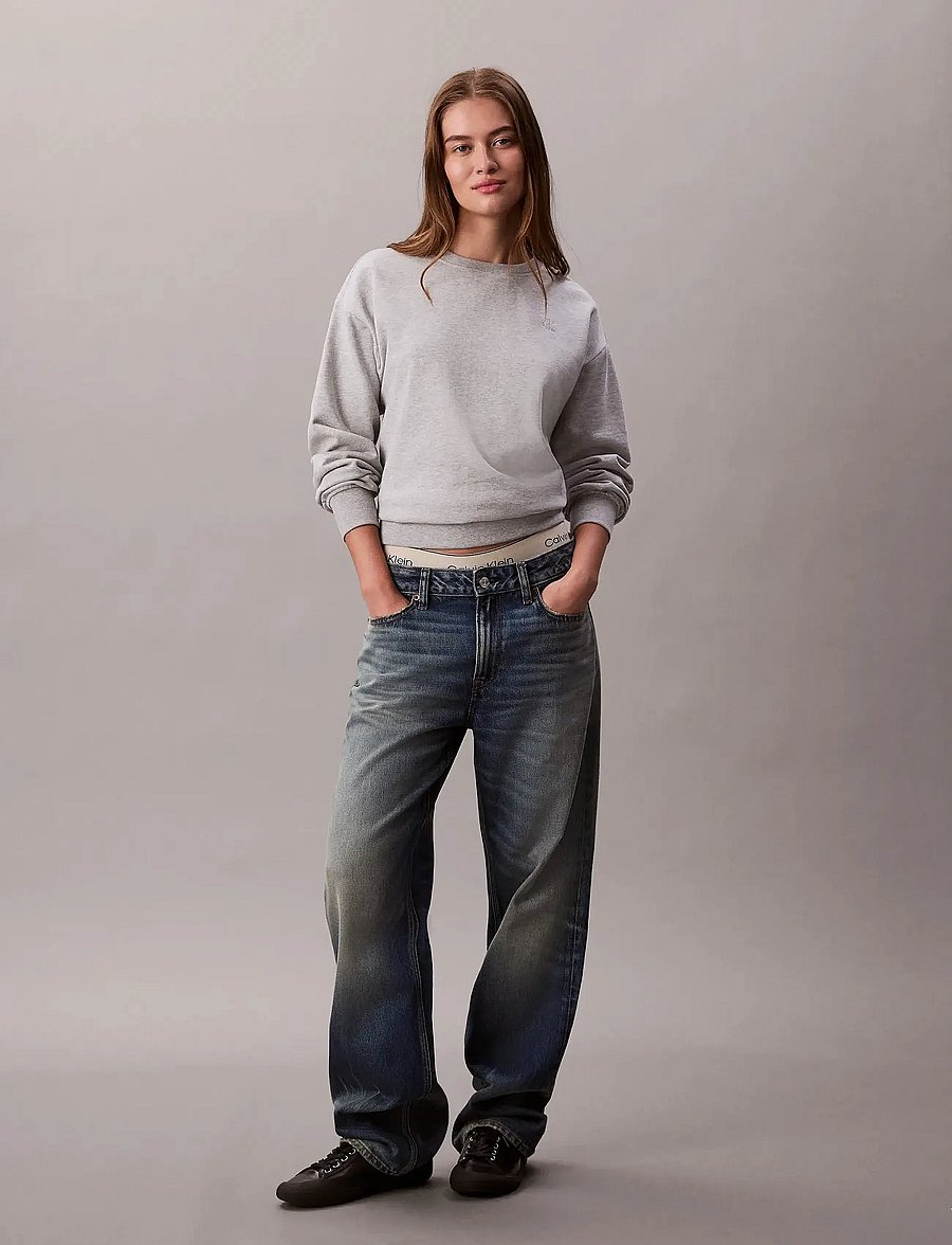 Calvin Klein Jeans - LS ARCHIVE LOGO FRENCH TERRY RLX - sweatshirts - history grey heather - 2