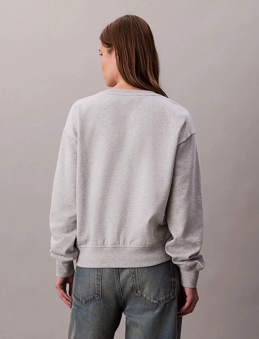Calvin Klein Jeans - LS ARCHIVE LOGO FRENCH TERRY RLX - sweatshirts - history grey heather - 5