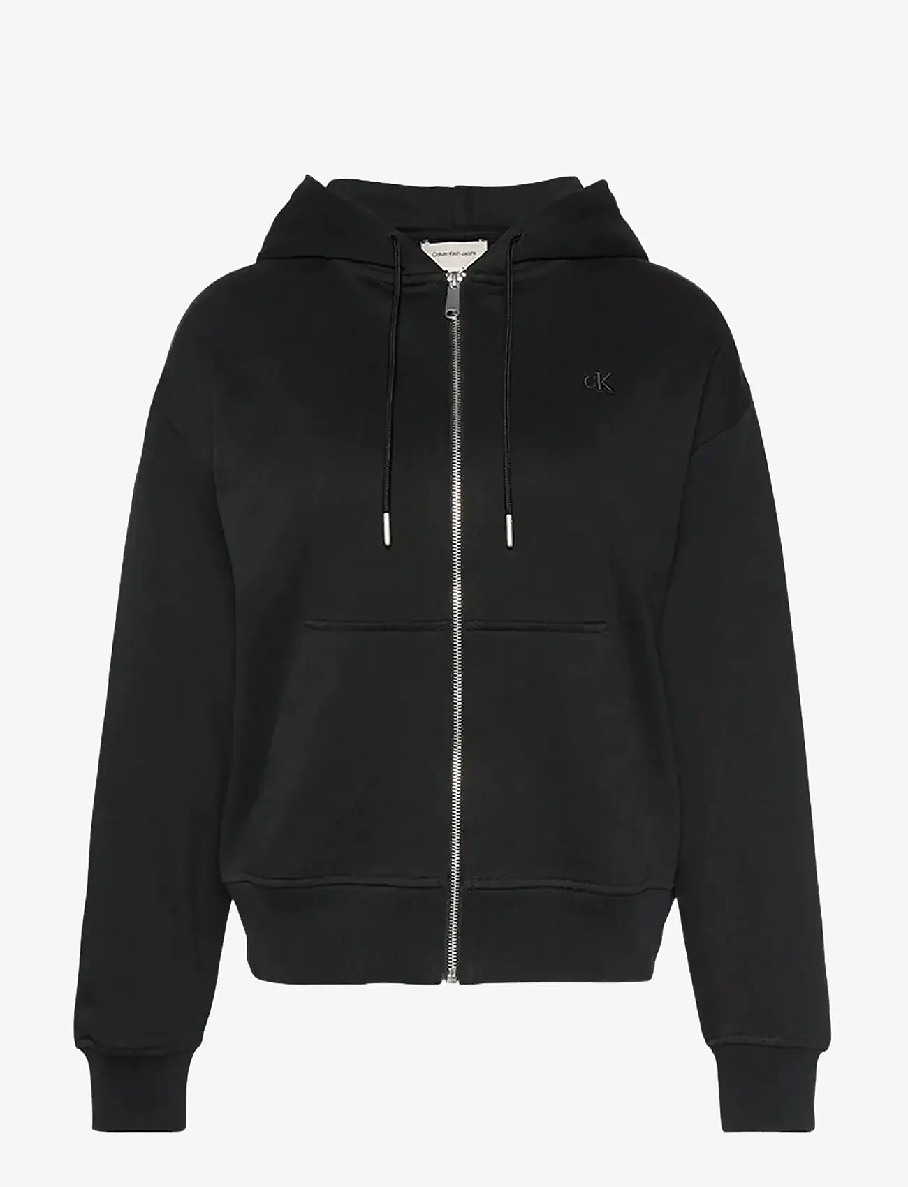 Calvin Klein Jeans ARCHIVE LOGO FRENCH TERRY FZ HOO - Kleidung - BLACK / black