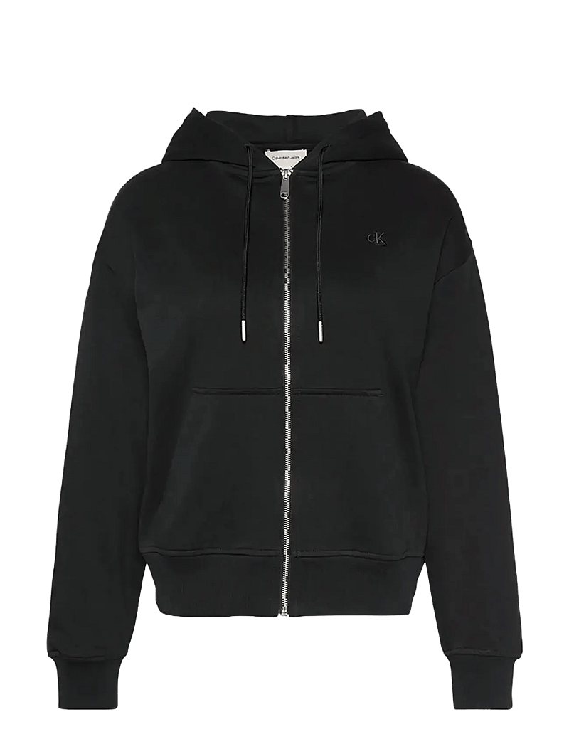 Calvin Klein Jeans - ARCHIVE LOGO FRENCH TERRY FZ HOO - kapuzenpullover - black - 1