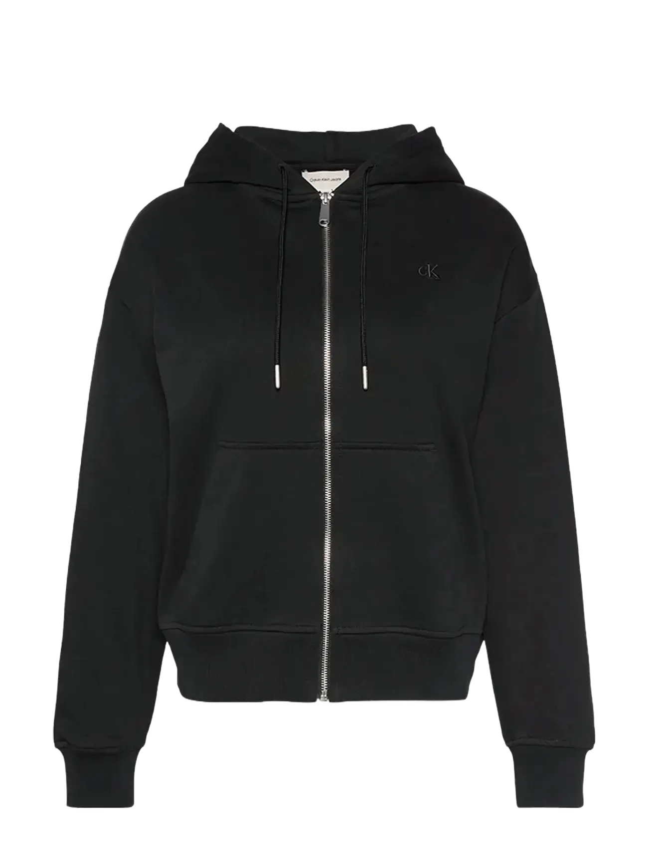 Calvin Klein Jeans ARCHIVE LOGO FRENCH TERRY FZ HOO - Calvin Klein - BLACK / black