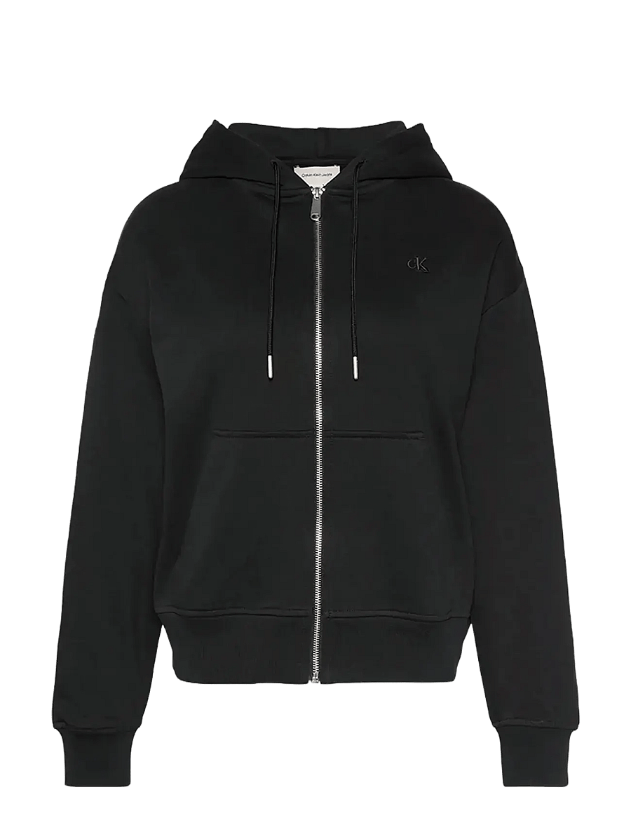 Calvin Klein Jeans - ARCHIVE LOGO FRENCH TERRY FZ HOO - kapuzenpullover - black - 1
