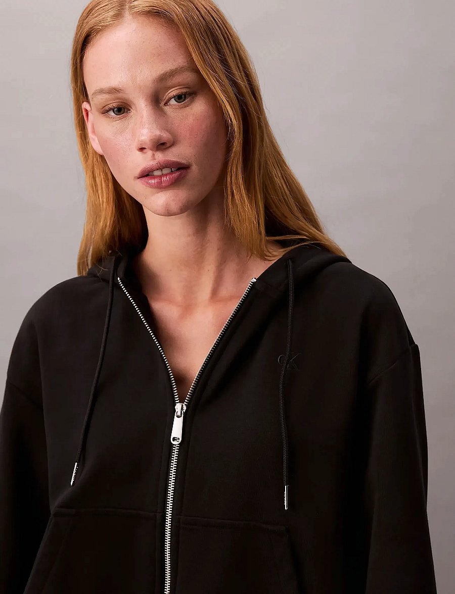 Calvin Klein Jeans - ARCHIVE LOGO FRENCH TERRY FZ HOO - kapuzenpullover - black - 3
