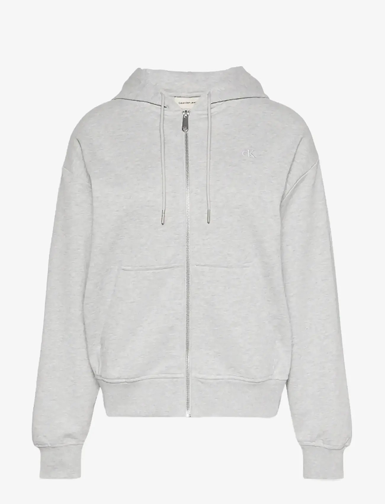 Calvin Klein Jeans - ARCHIVE LOGO FRENCH TERRY FZ HOO - kapuzenpullover - history grey heather - 1