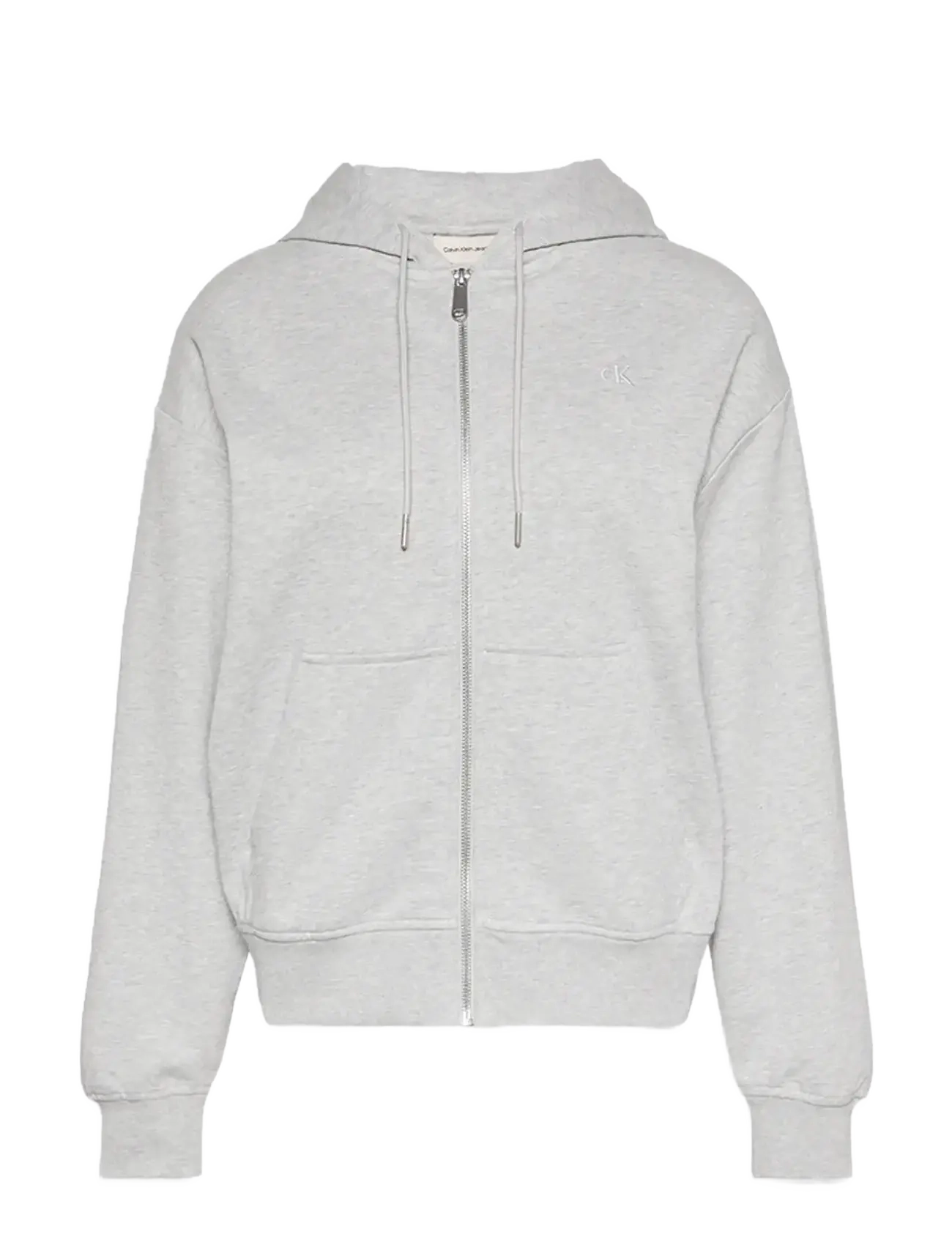 Calvin Klein Jeans ARCHIVE LOGO FRENCH TERRY FZ HOO - Kapuzenpullover - HISTORY GREY HEATHER / grey