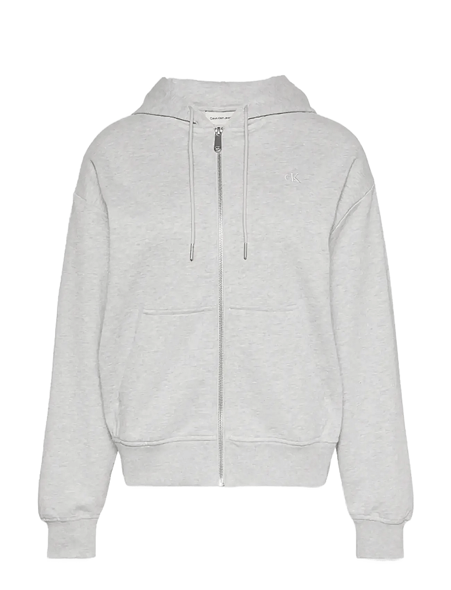 Calvin Klein Jeans - ARCHIVE LOGO FRENCH TERRY FZ HOO - kapuzenpullover - history grey heather - 1
