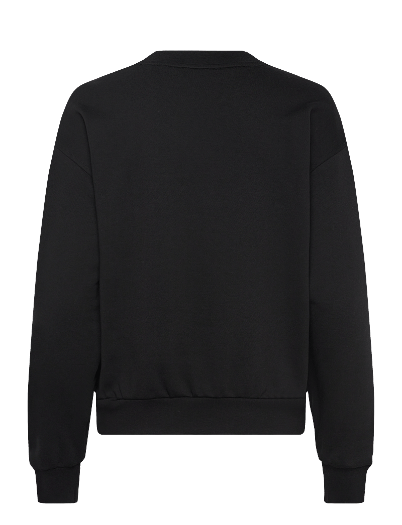 Calvin Klein Jeans - A- LS BADGE LOGO TERRY CREW NK - mid layer jackets - black - 1