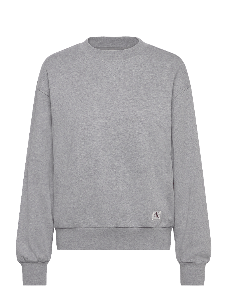 Calvin Klein Jeans - A- LS BADGE LOGO TERRY CREW NK - everyday style - heroic grey heather - 1