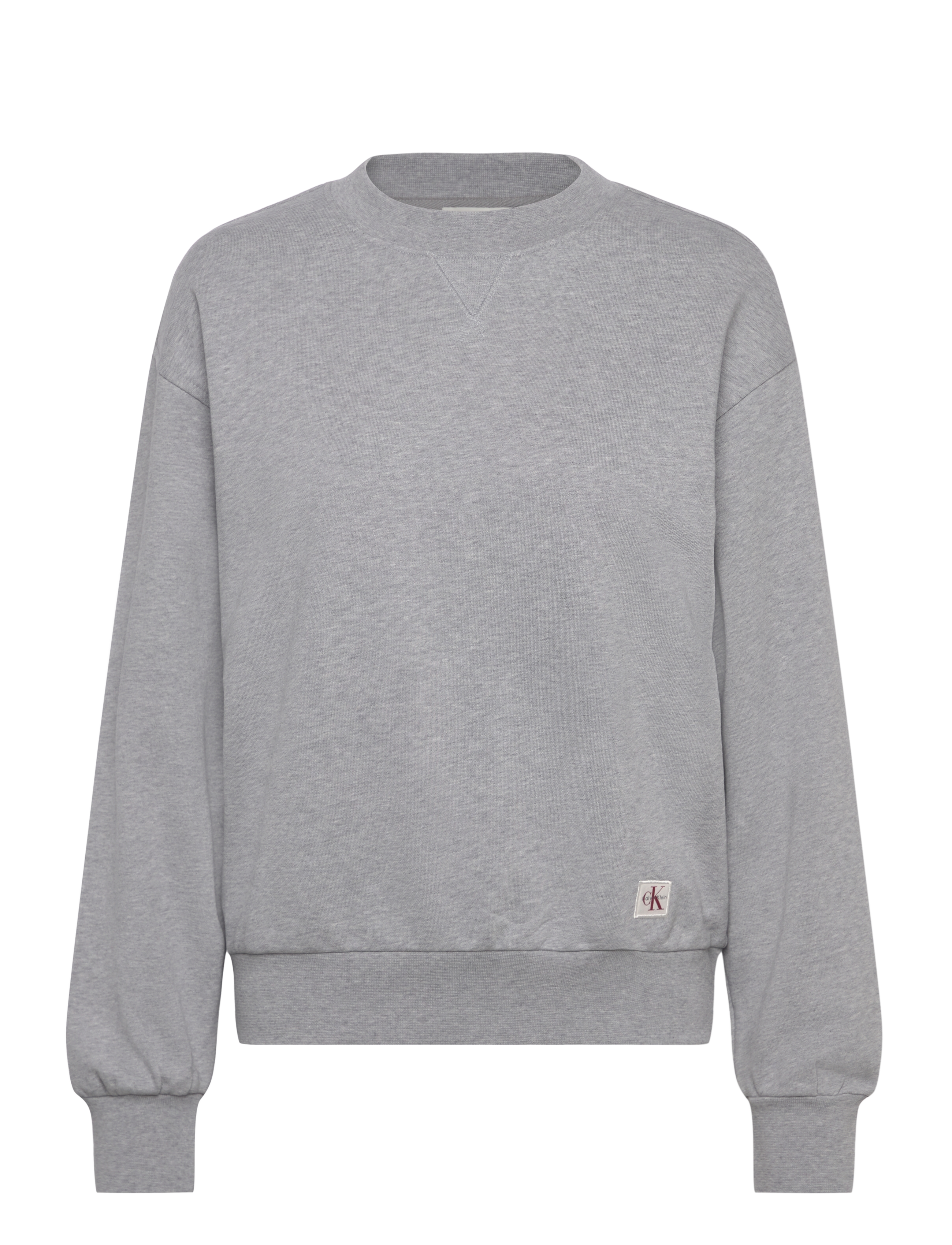 Calvin Klein Jeans A- LS BADGE LOGO TERRY CREW NK - Puhkerõivad - HEROIC GREY HEATHER / grey