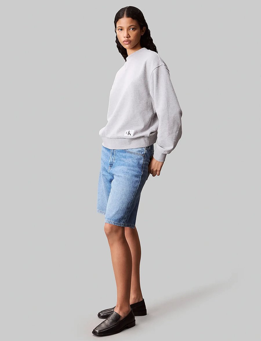 Calvin Klein Jeans - A- LS BADGE LOGO TERRY CREW NK - hverdags stil - heroic grey heather - 3