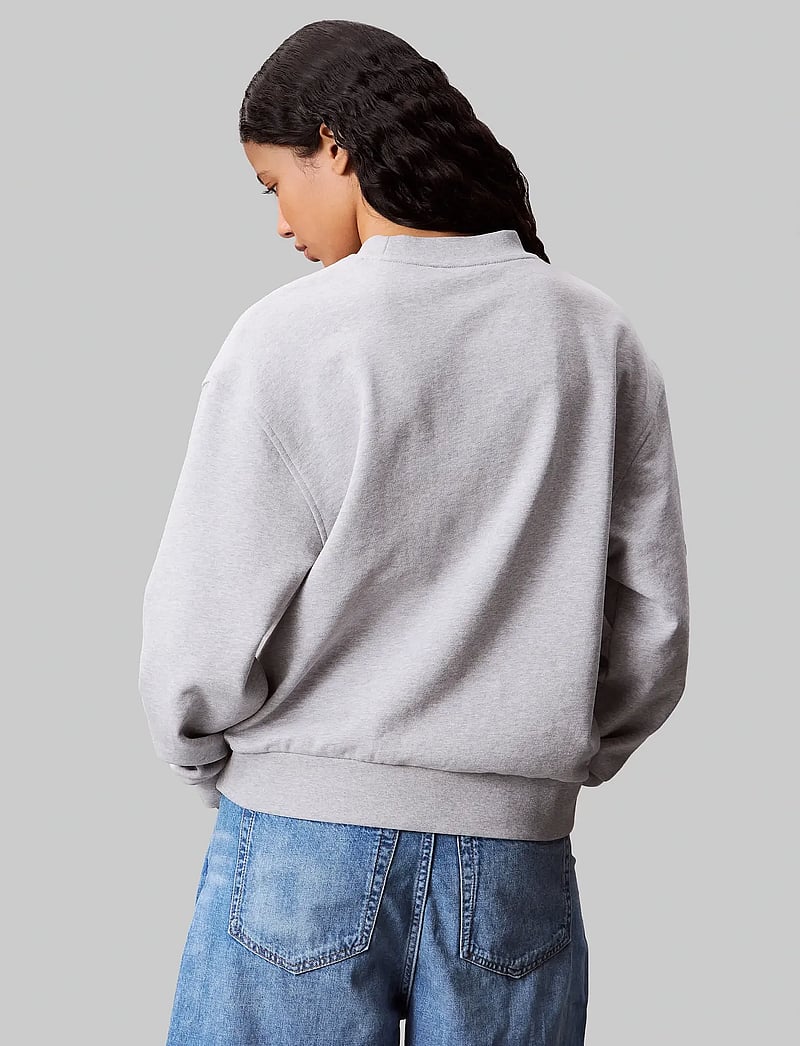 Calvin Klein Jeans - A- LS BADGE LOGO TERRY CREW NK - everyday style - heroic grey heather - 4