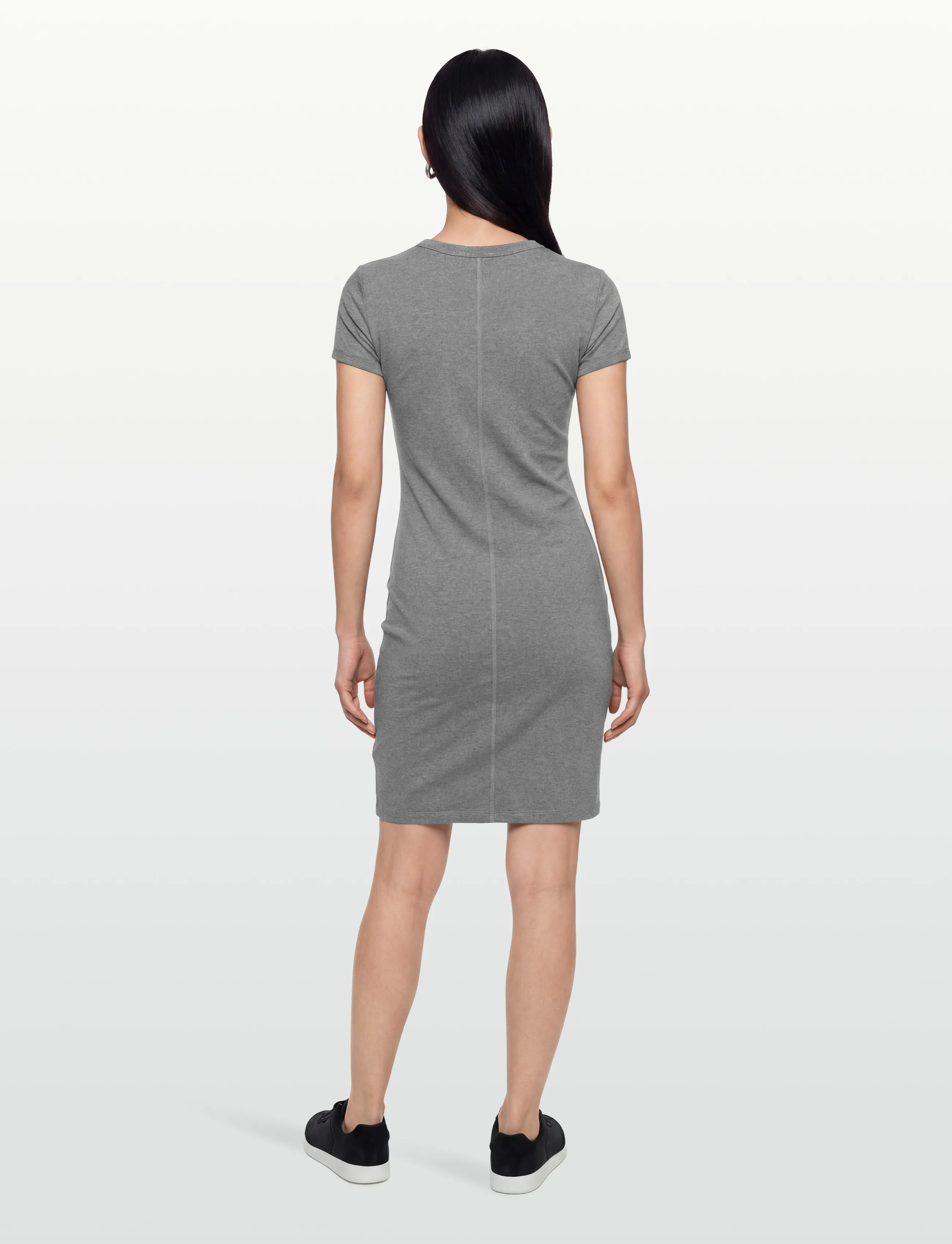 Calvin Klein Jeans - SS CTN CONTOUR 1X1 RIB SS MINI D - t-shirtkjoler - med gray heather - 4