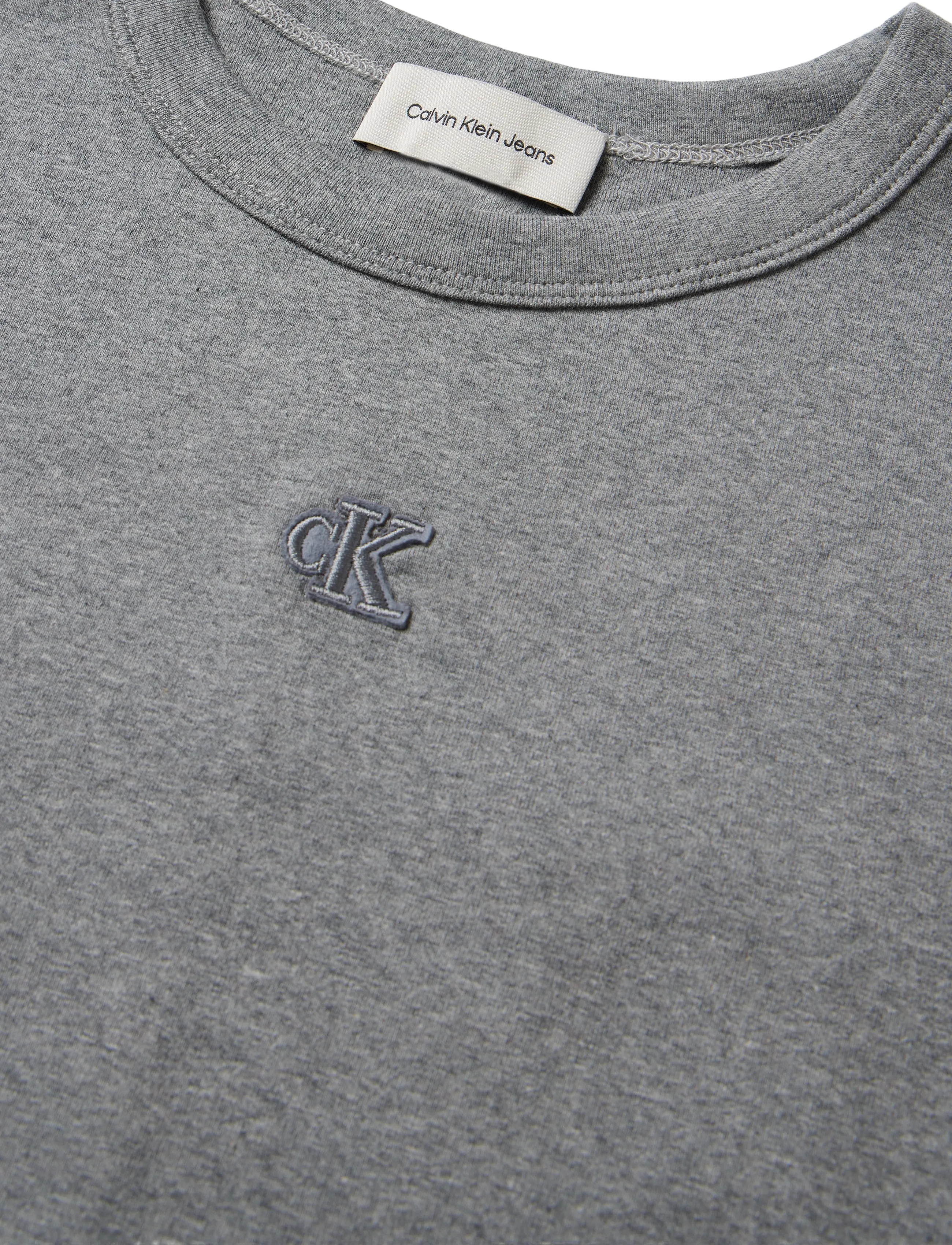Calvin Klein Jeans - SS CTN CONTOUR 1X1 RIB SS MINI D - t-shirtkjoler - med gray heather - 2
