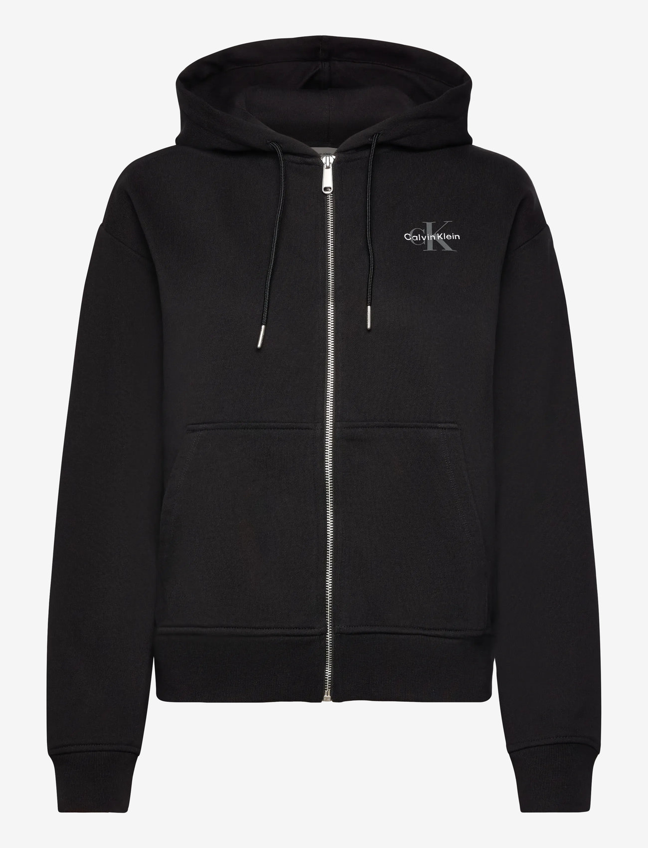 Calvin Klein Jeans - MONOLOGO FRENCH TERRY FZ BF HOOD - kapuzenpullover - black - 1