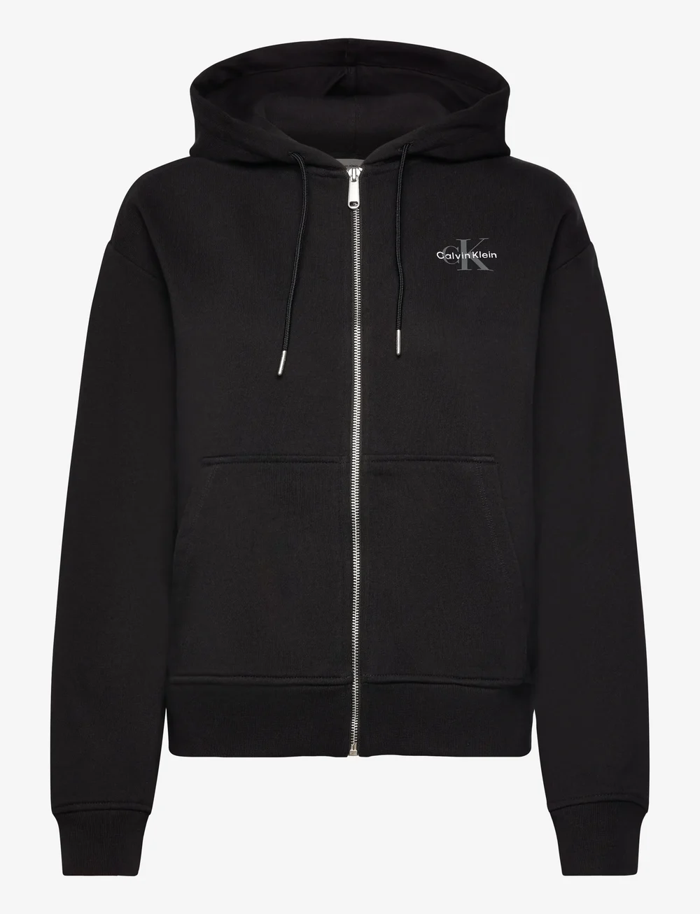 Calvin Klein Jeans - MONOLOGO FRENCH TERRY FZ BF HOOD - kapuutsiga dressipluusid - black - 1
