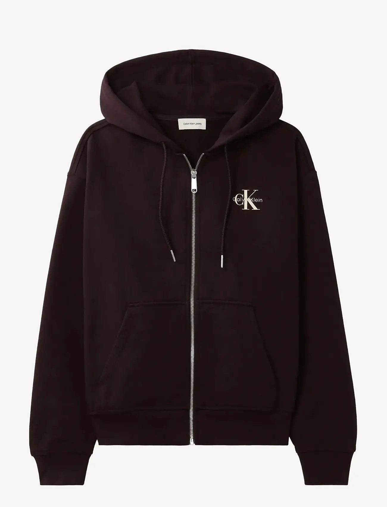 Calvin Klein Jeans - MONOLOGO FRENCH TERRY FZ BF HOOD - hættetrøjer - mocha brown - 0