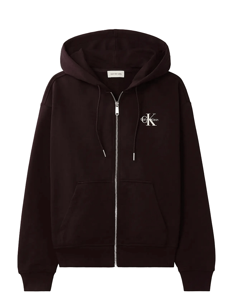 Calvin Klein Jeans - MONOLOGO FRENCH TERRY FZ BF HOOD - hættetrøjer - mocha brown - 0